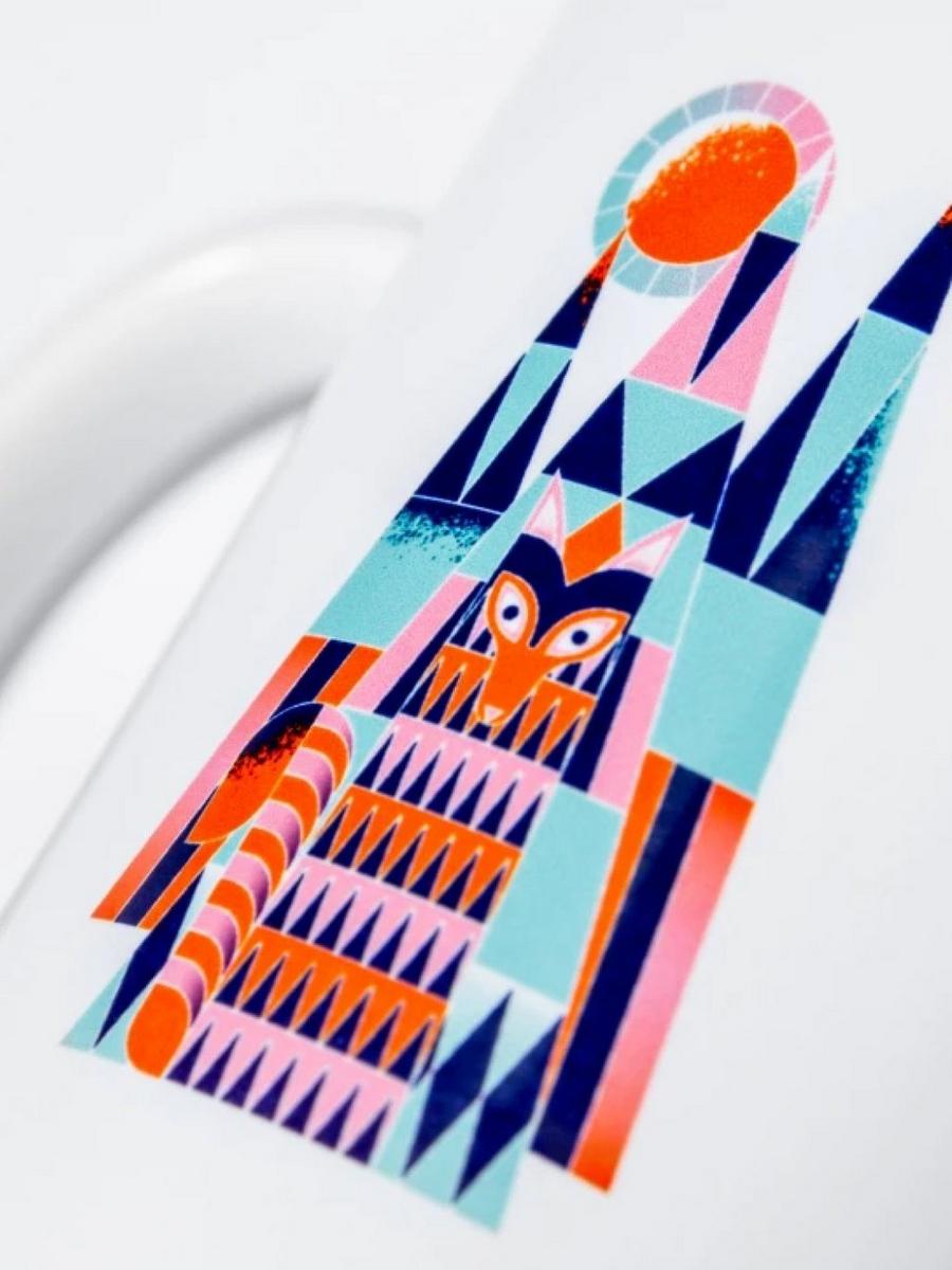 example of a thermosublimation print on a white coffee mug