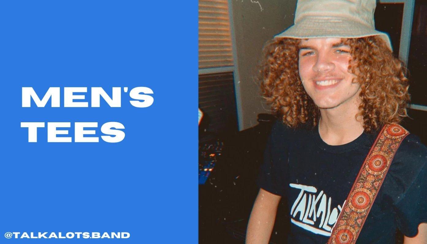 musician wearing alternative band t-shirt