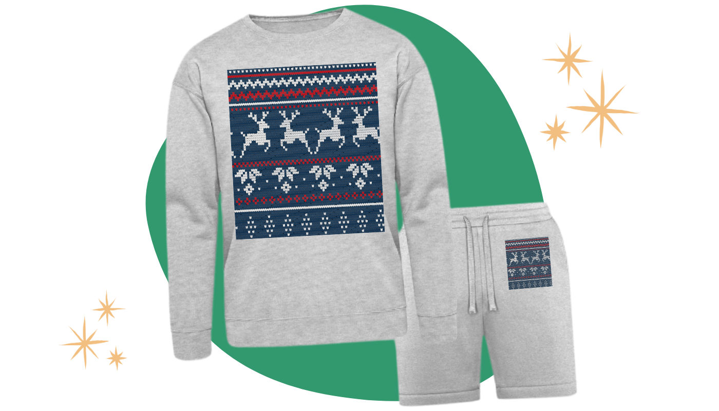 ugly christmas sweater patterned shirt