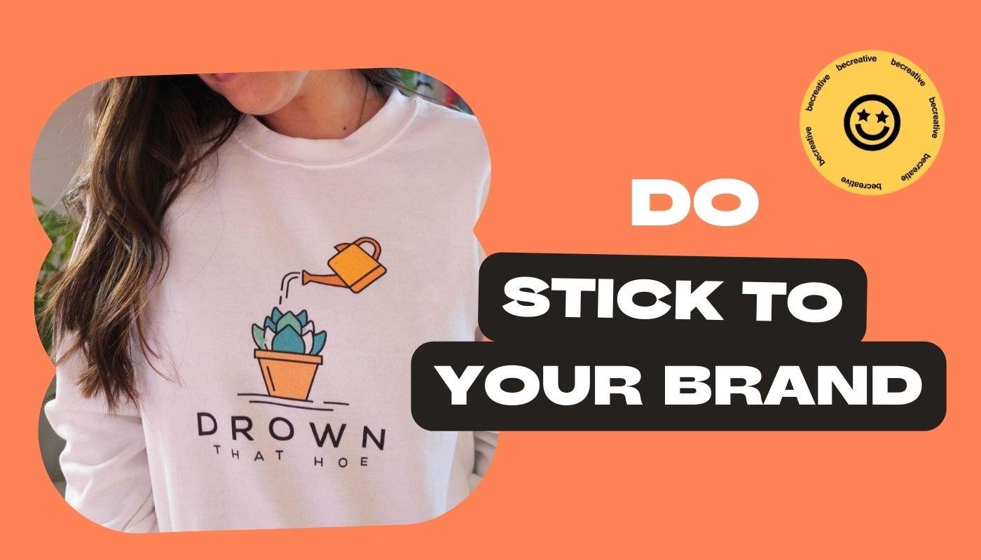 Branded apparel design of plants showing consistent visual style