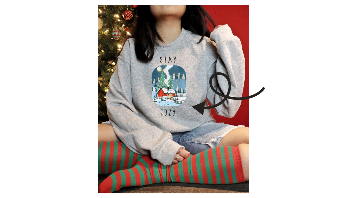 girl wearing christmas sweater