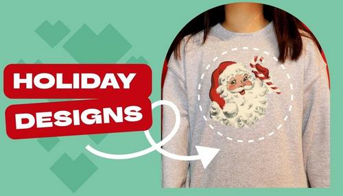 Holiday sweatshirt featuring a vintage Santa graphic design