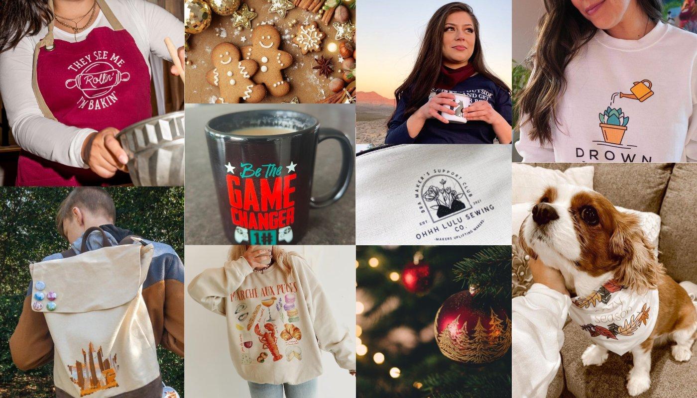 collage of different niche apparel