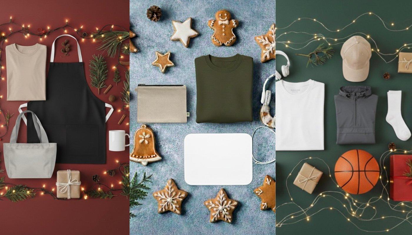 flat lay of different holiday products to sell