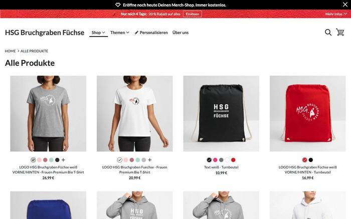 Vereinsshop der HSG Bruchgraben Füchse