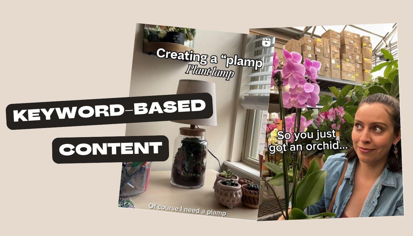 Examples of keyword-based content used to improve SEO and organic reach