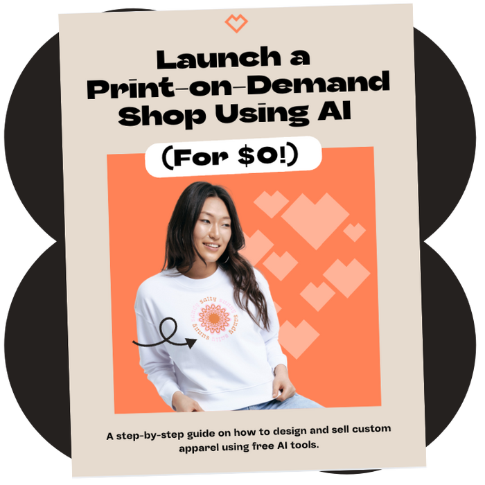 screenshot of downloadable guide to illustrate selling potential for print on demand with the help of ai