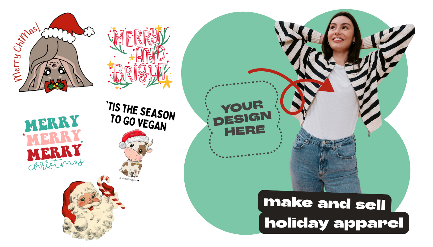 girl wearing customizable t-shirt