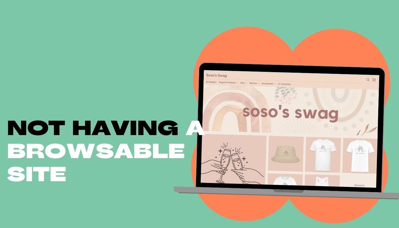 Laptop displaying an online store layout that is easy for customers to browse and shop