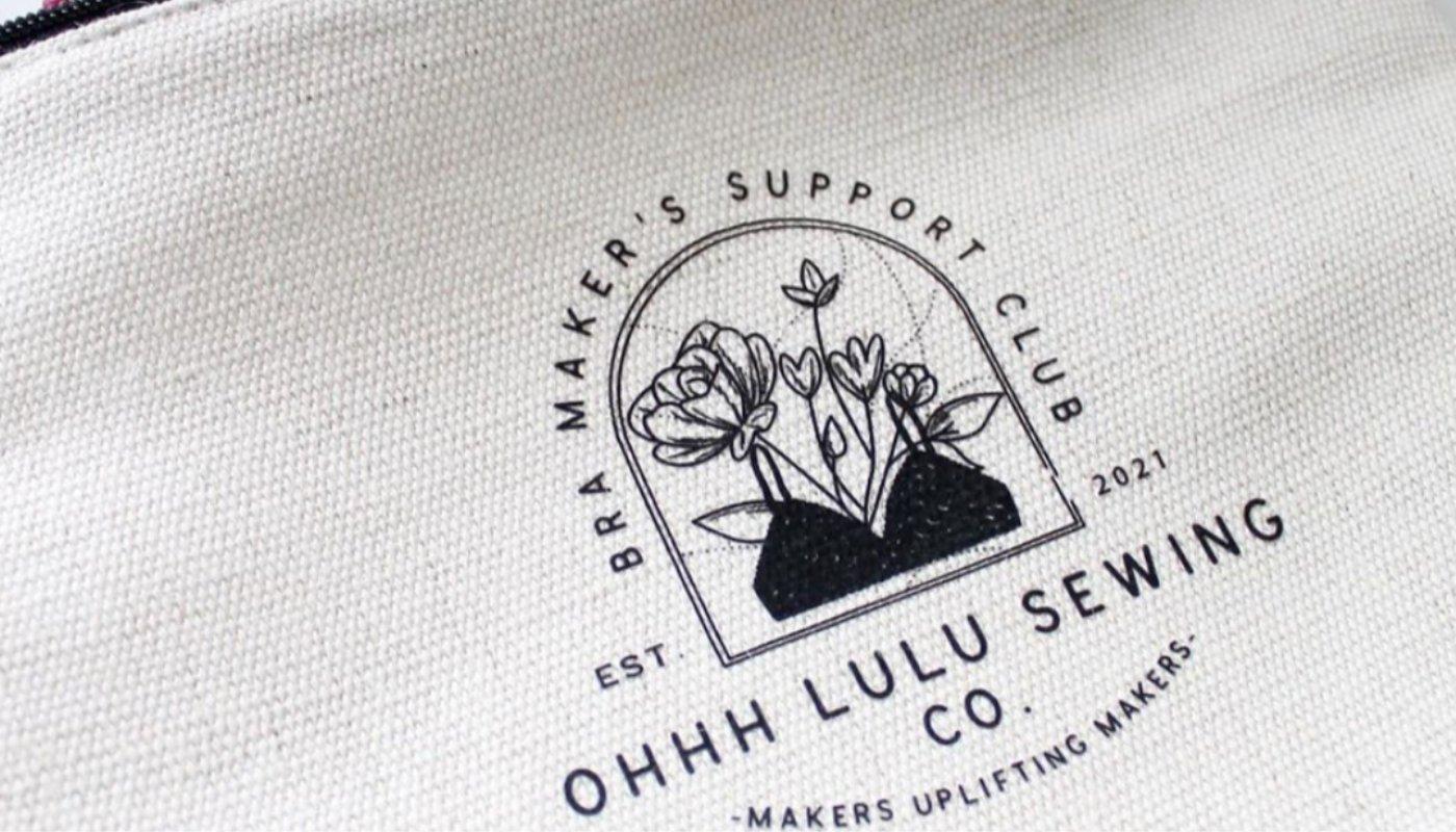 crafting themed sewing canvas pouch