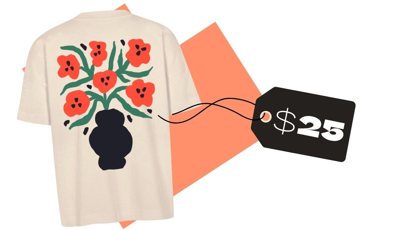 example retail price of t-shirt to illustrate pricing opportunity