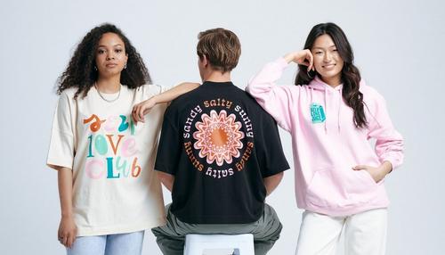 creator taking a photo wearing merch