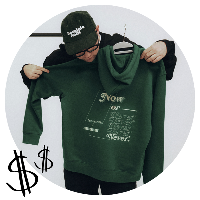 spreadconnect merchant holding their own custom printed hoodie