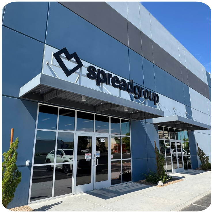 image of the outside of the spreadgroup production facility in las vegas