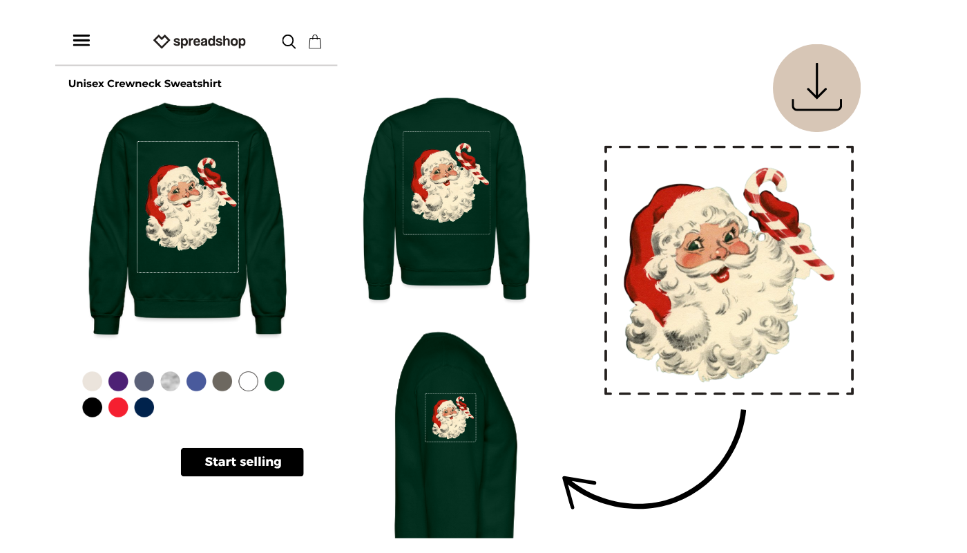 spreadshop merch design tool