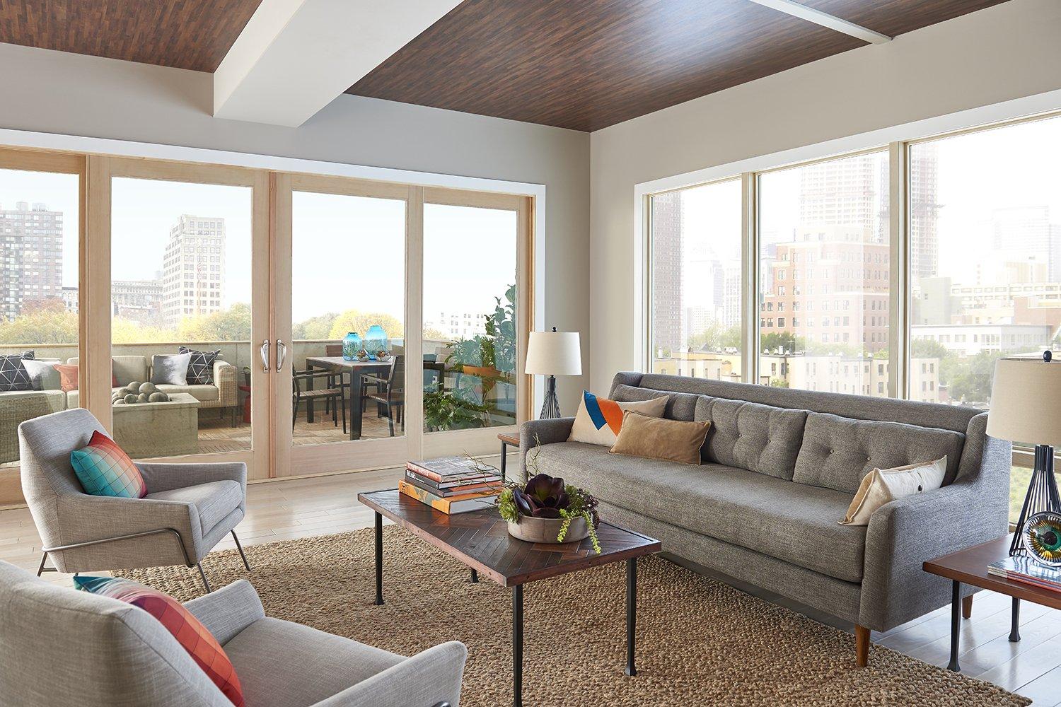 Living Area featuring PlyGem Windows and Patio Doors