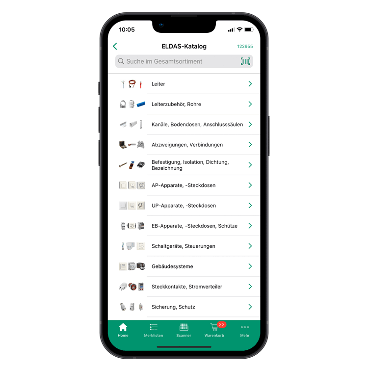 EM.App verfügbar für Apple iOS / iPadOS und Android
