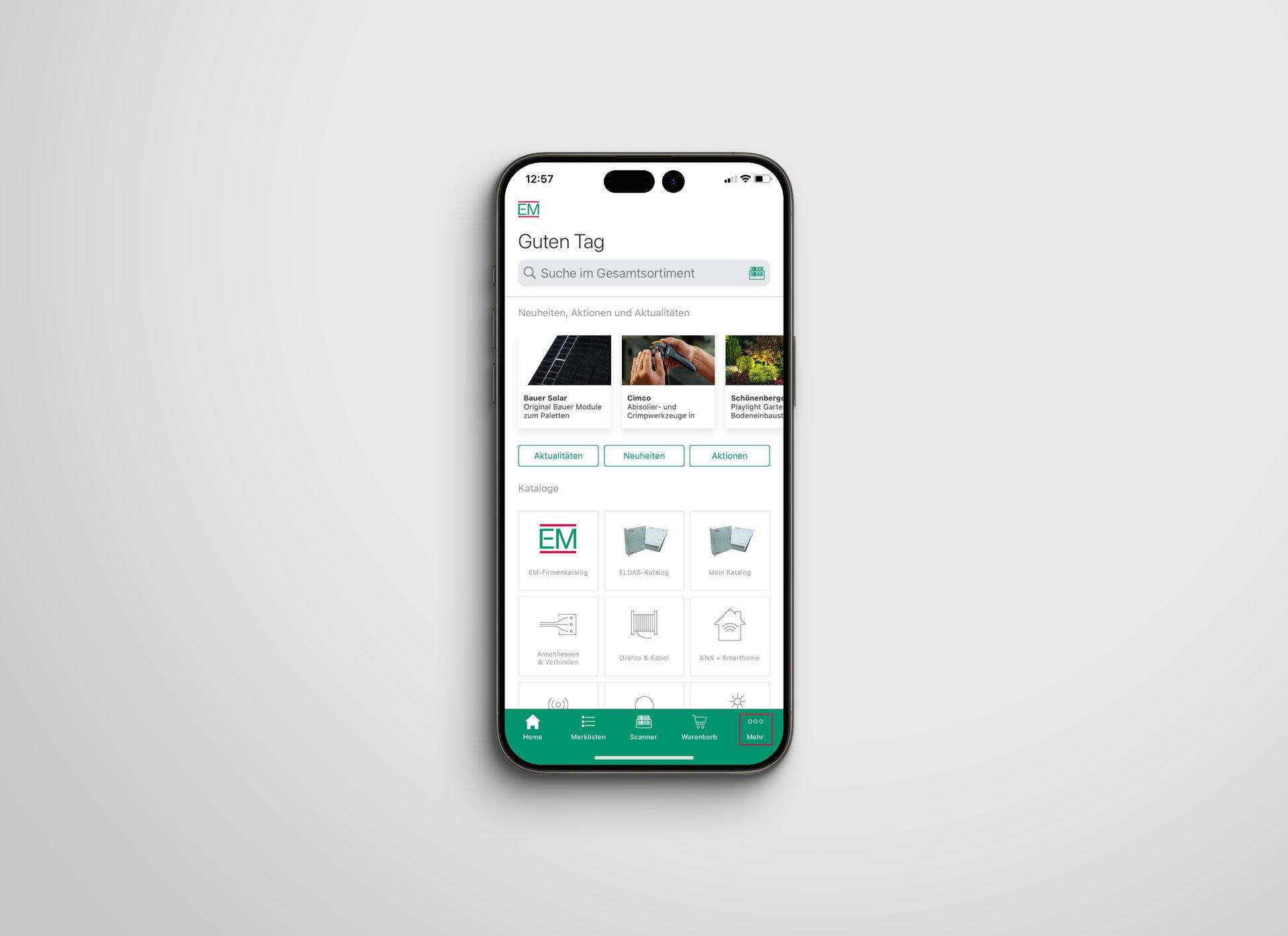 1. EM.App: vai alla voce «Altro» in basso a destra