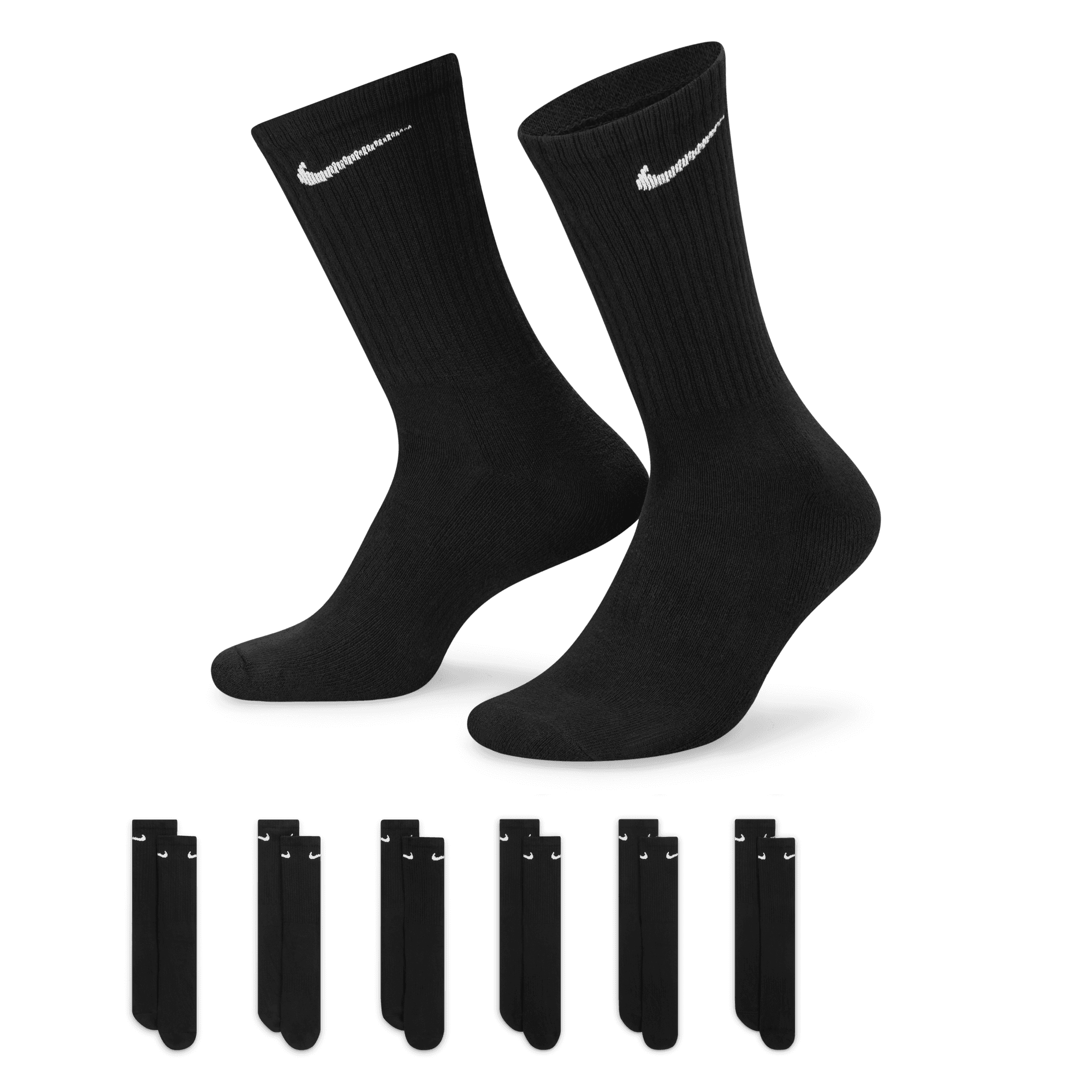 Cushioned Crew Socks 6 Pack