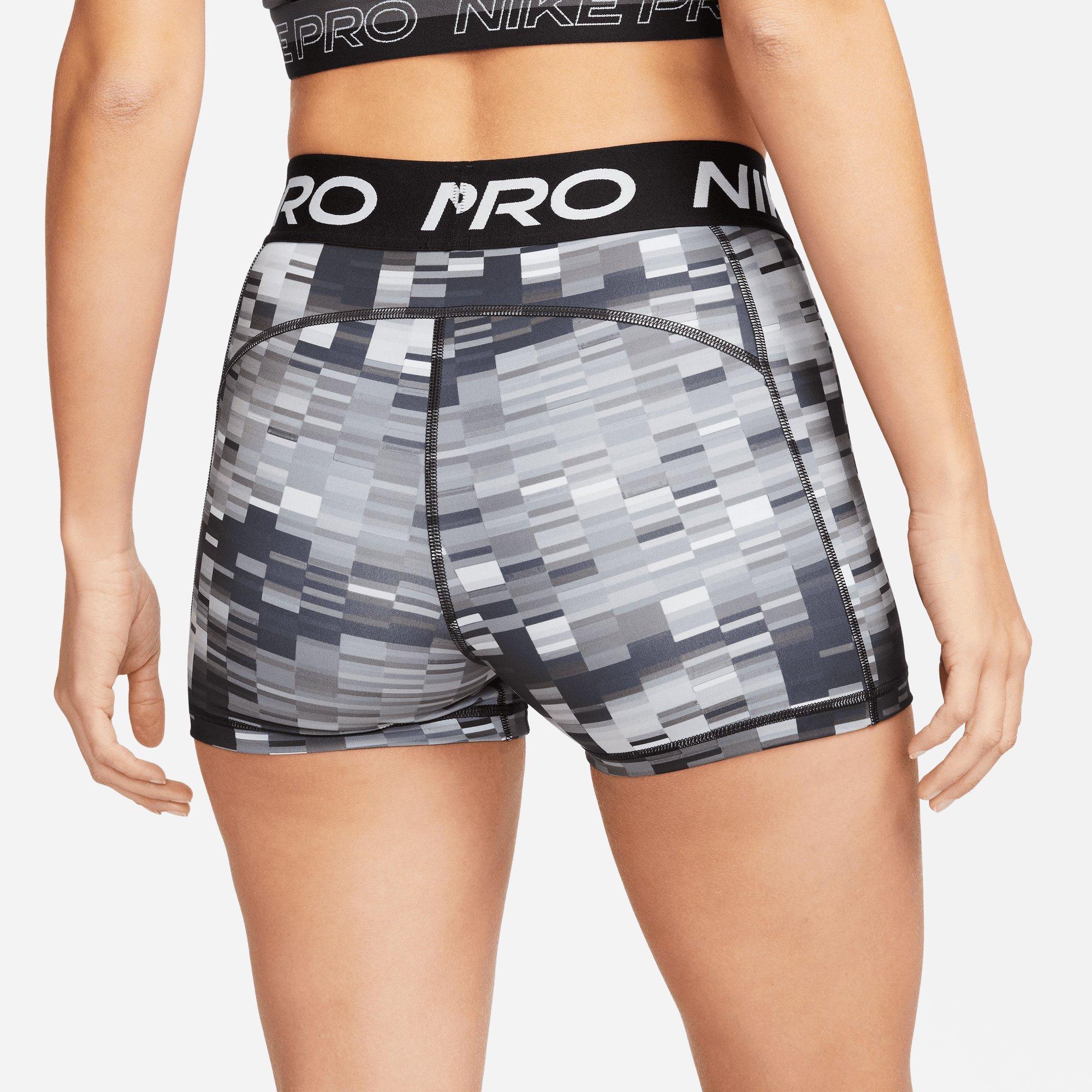 Nike Pro Training Shorts Dri-FIT Graphic - Black/White Woman