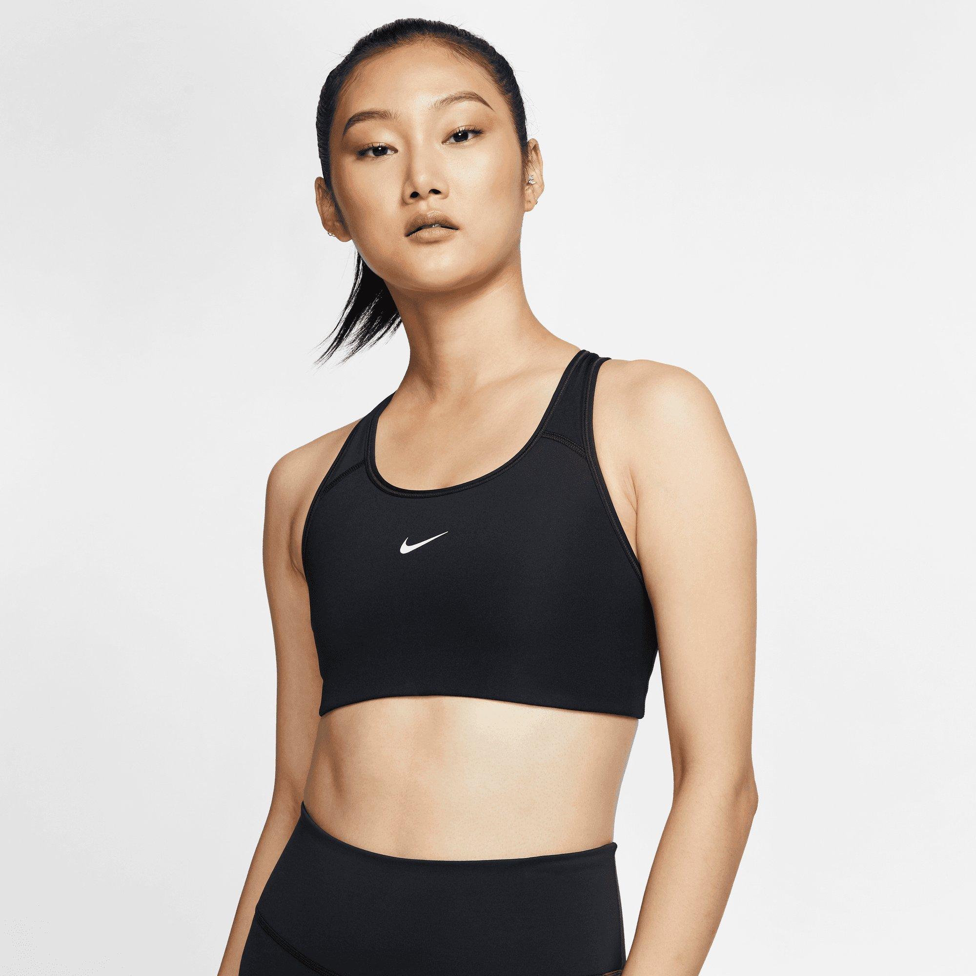 Nike Womens Dri-FIT Swoosh Medium Support Padded Sports Bra Mauve XL