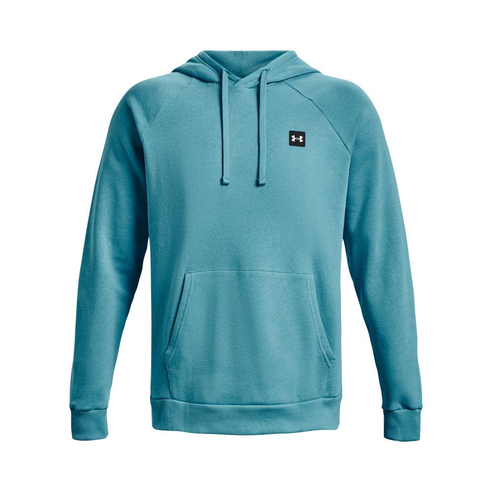 UNDER ARMOUR MEN'S ARMOUR FLEECE BIG LOGO HOODIE - BLUE/BLACK