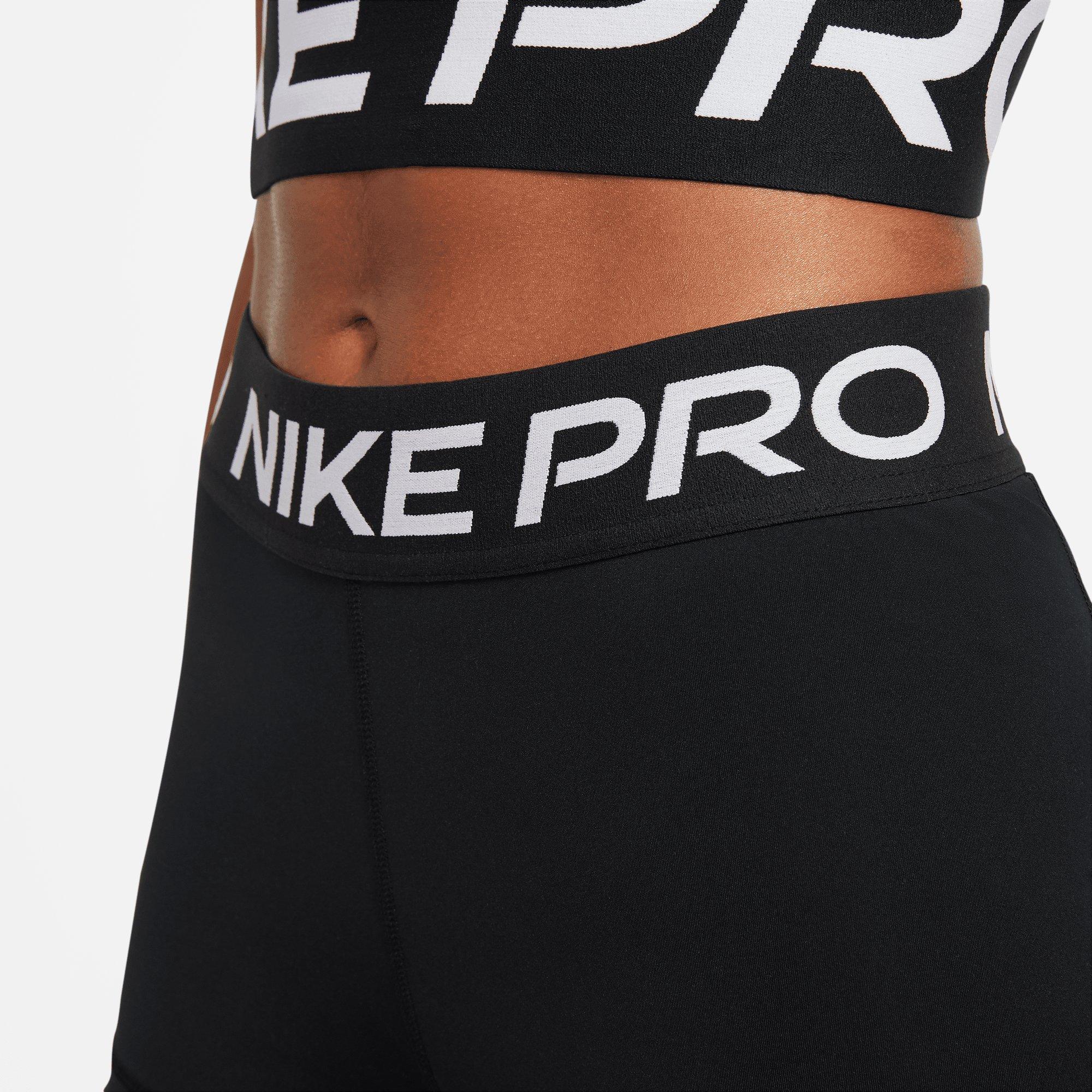 Nike Women's Pro 3 Training Short (White/Black/Black, Small