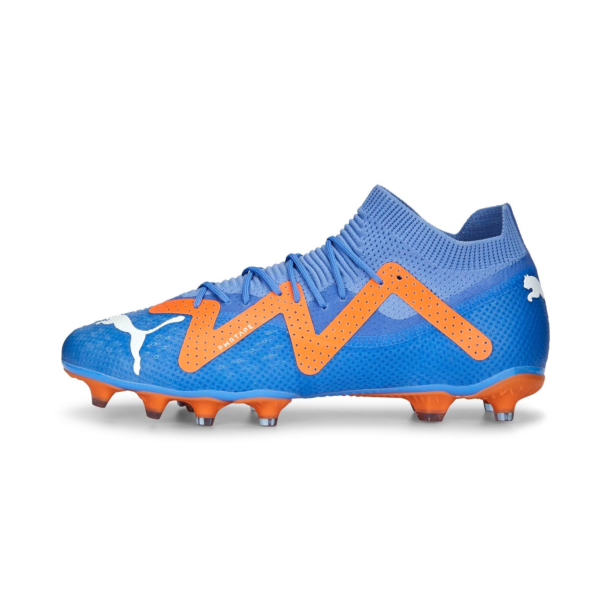 Blue and orange soccer cleats on sale