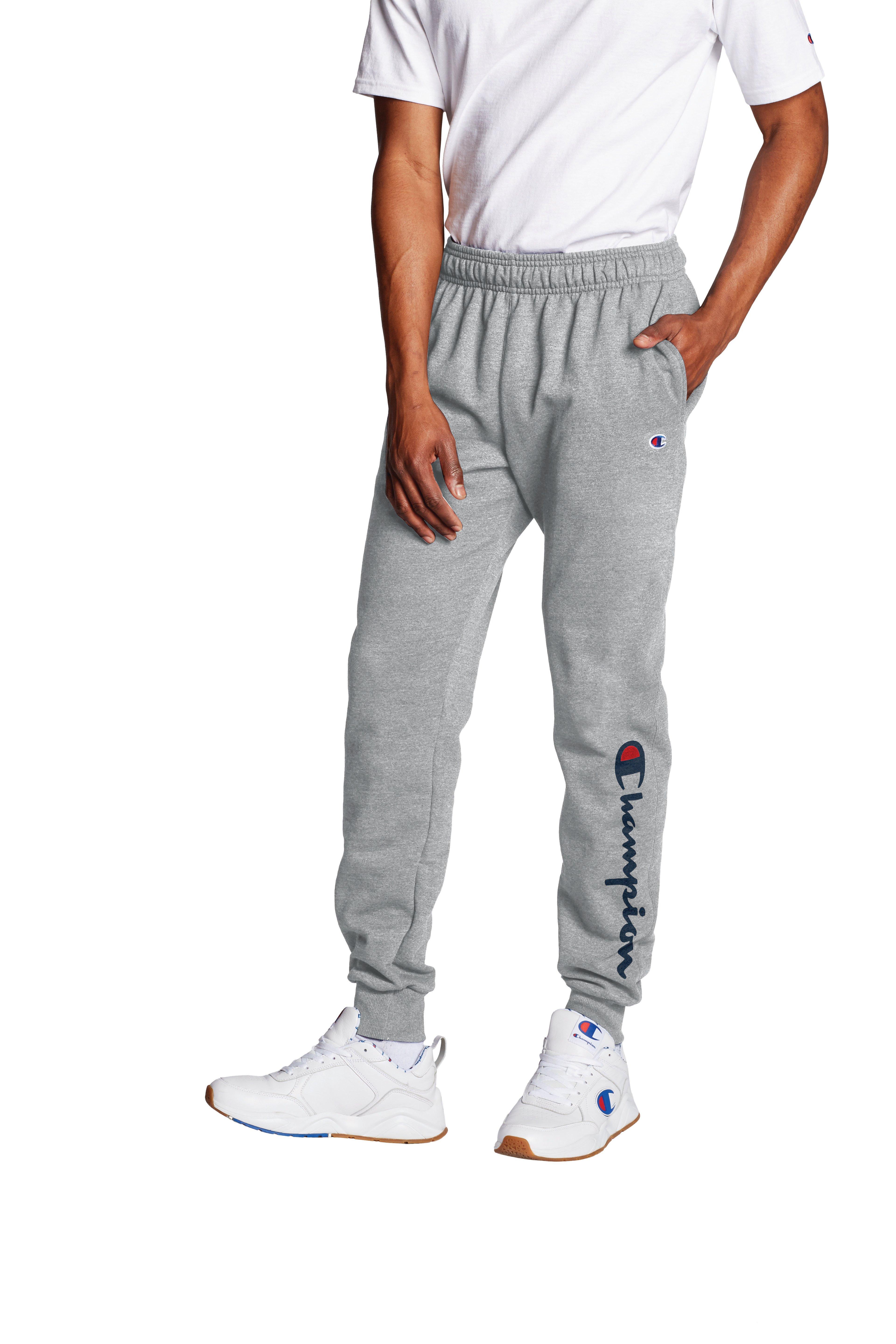 Champion Mens and Big Mens Powerblend Fleece Graphic Jogger up to