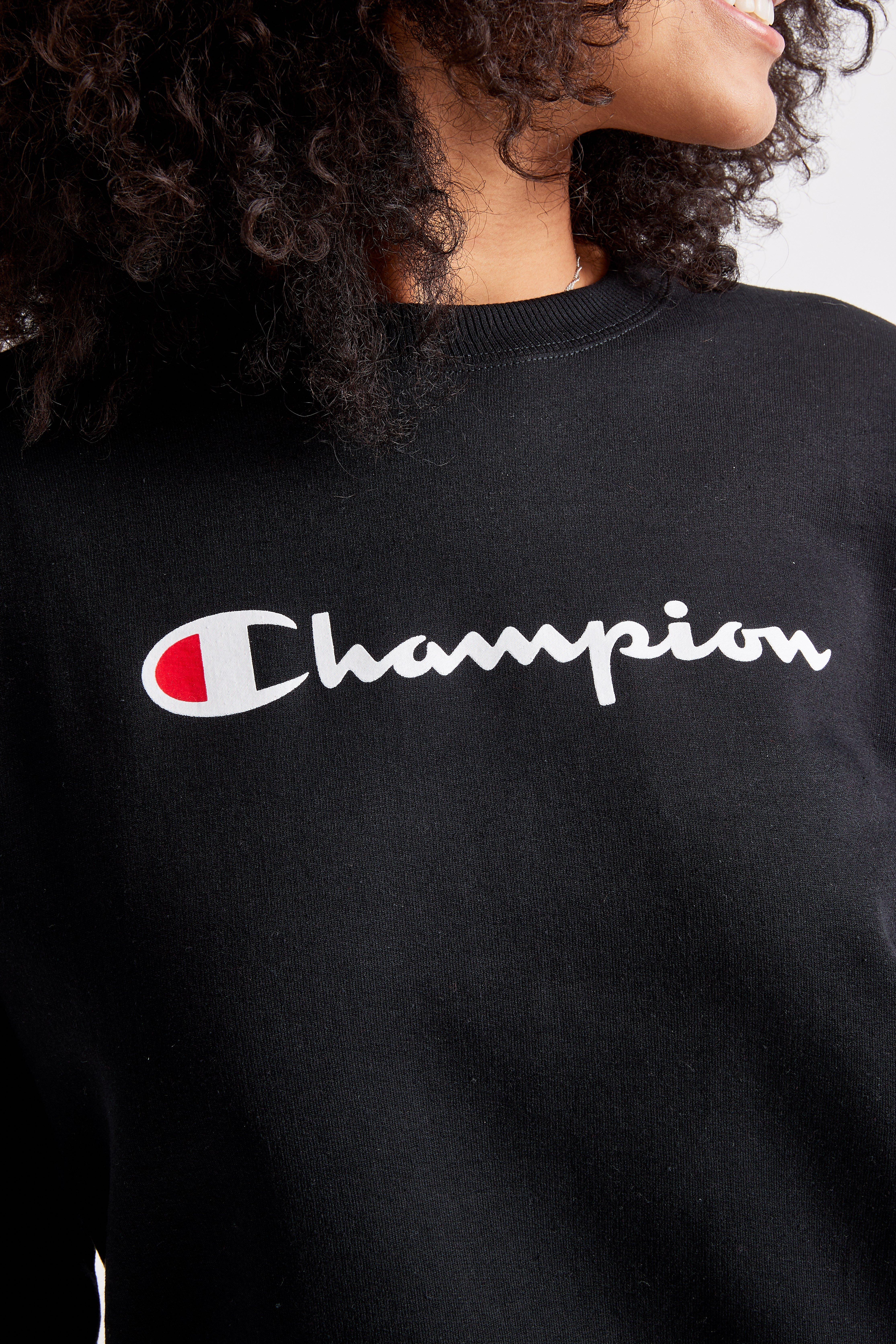 Champion Women's Powerblend Relaxed Crew, Plus Size Colors, Black Script  (Retired), 1X, Black Script (Retired), 1X : : Clothing, Shoes &  Accessories