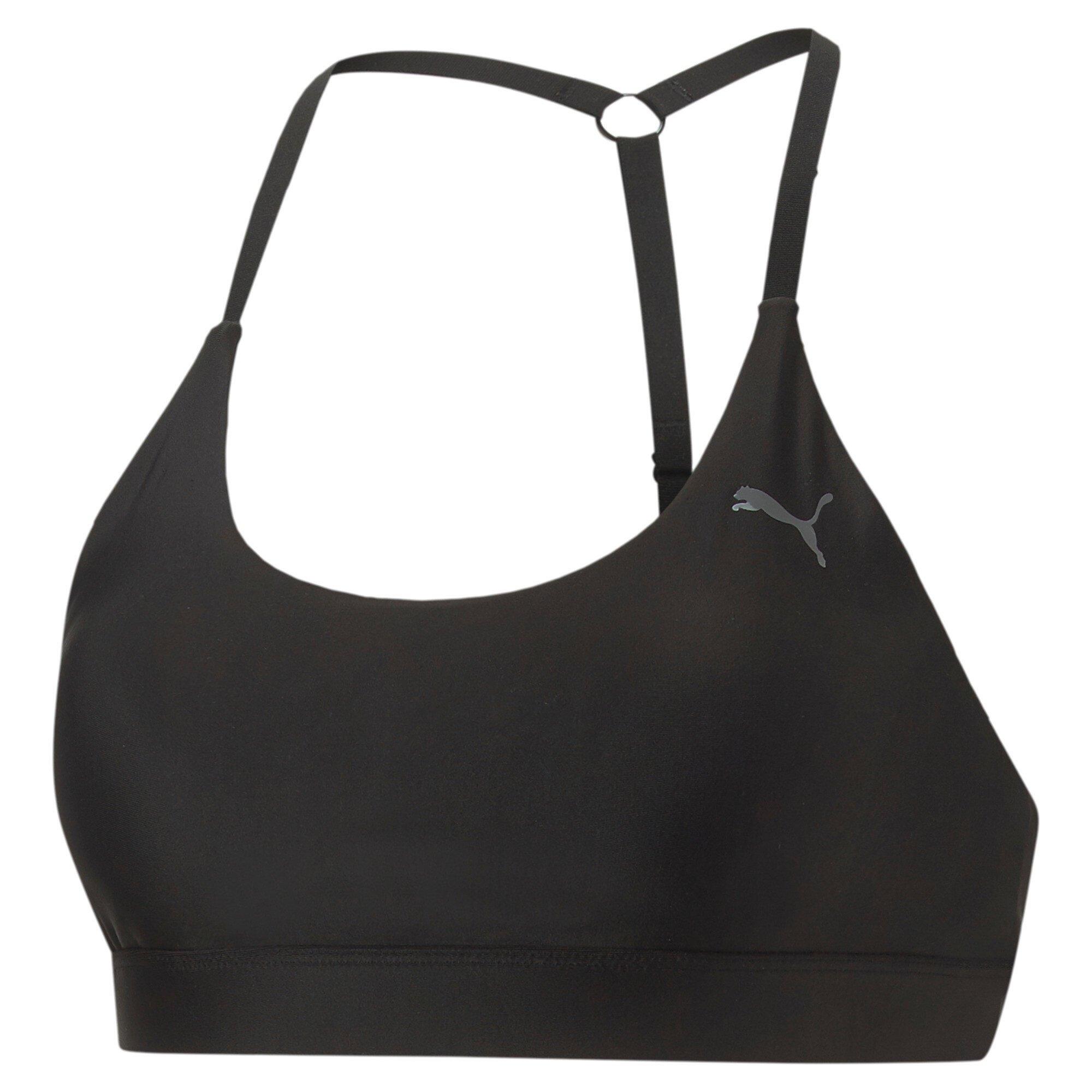 PUMA Varsity Style Sports Bra Top with band and perforated details