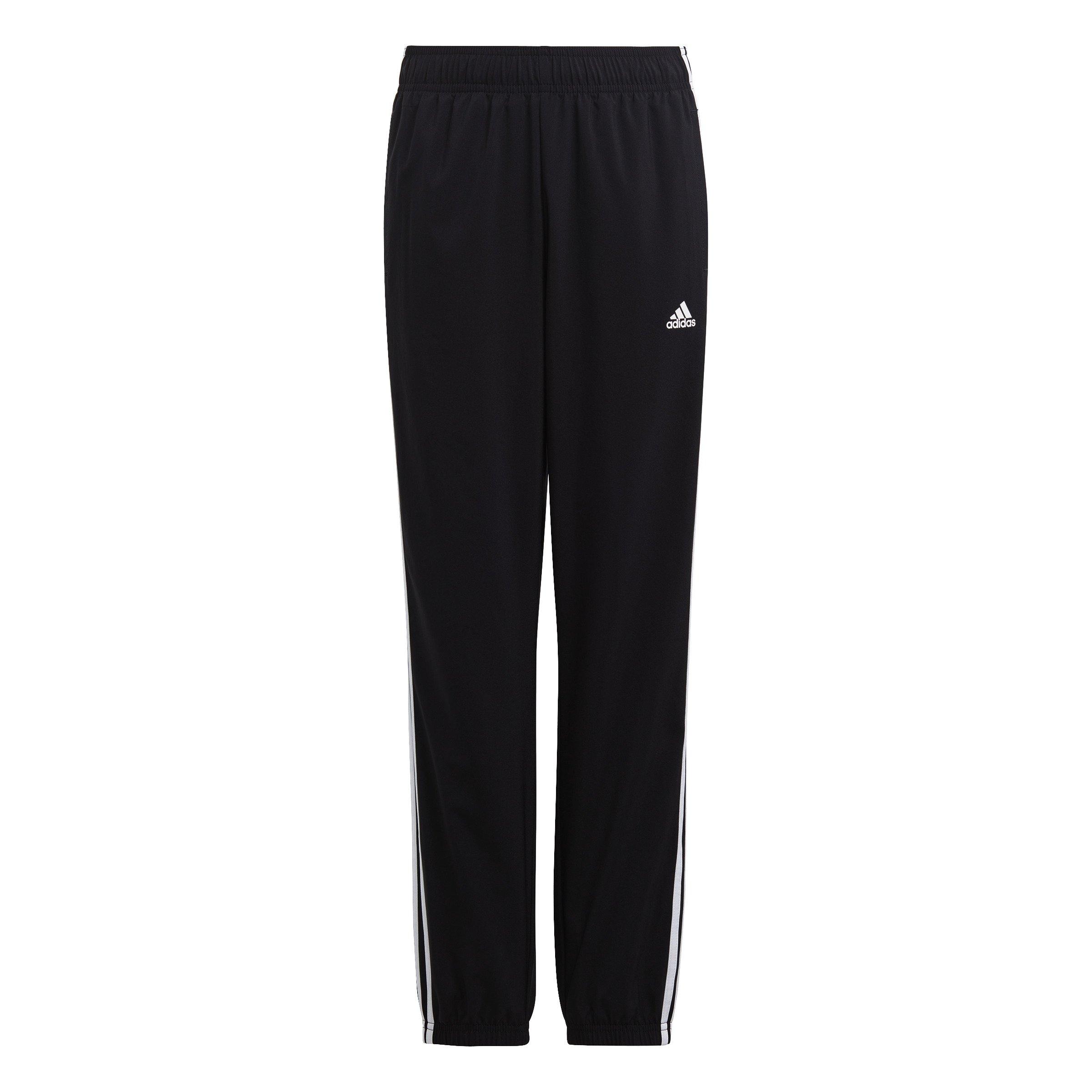 Adidas Sweatpants Large Black Men's Climalite Joggers Three Stripe White