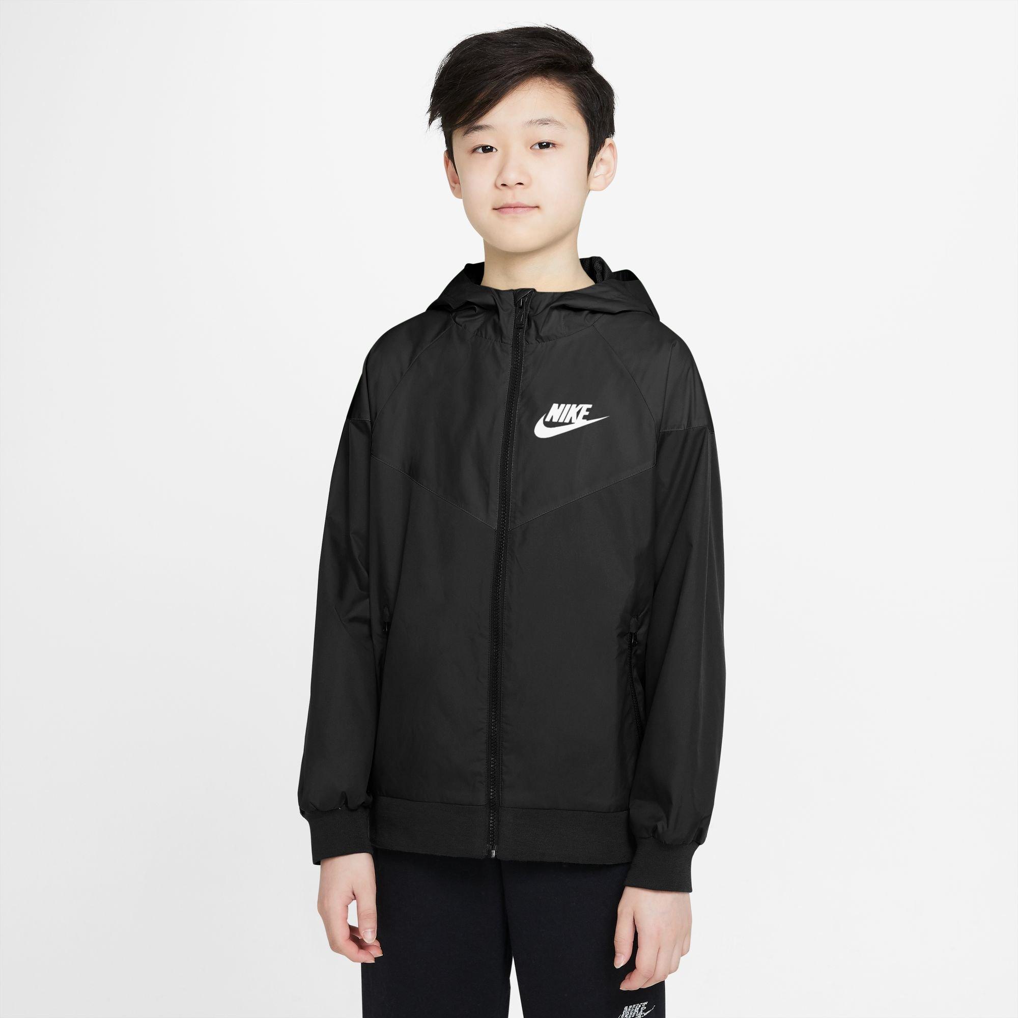 Black nike hotsell windbreaker kids