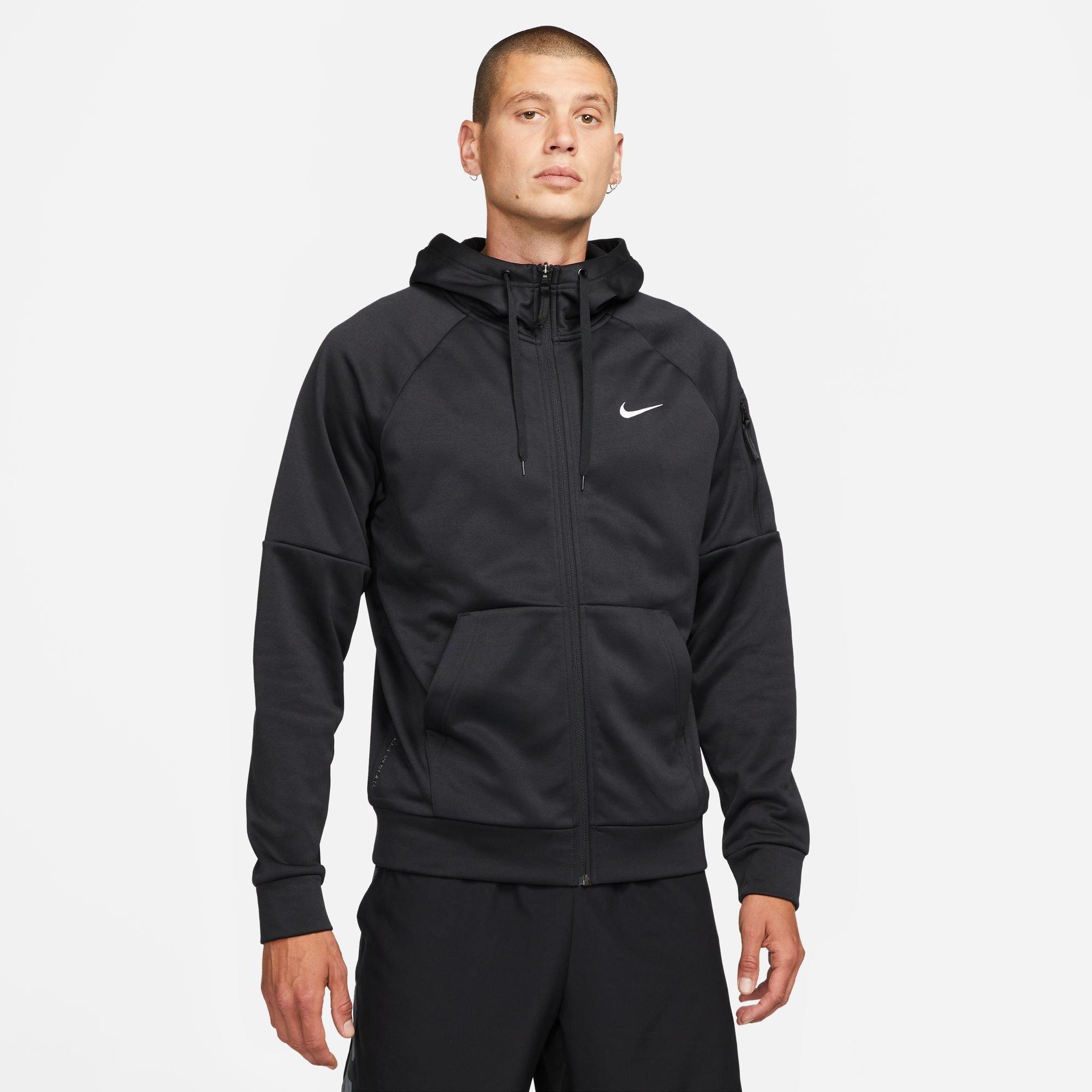 Buy Nike Black Sportswear Therma-fit Jacket - Black/black/white At 30% Off