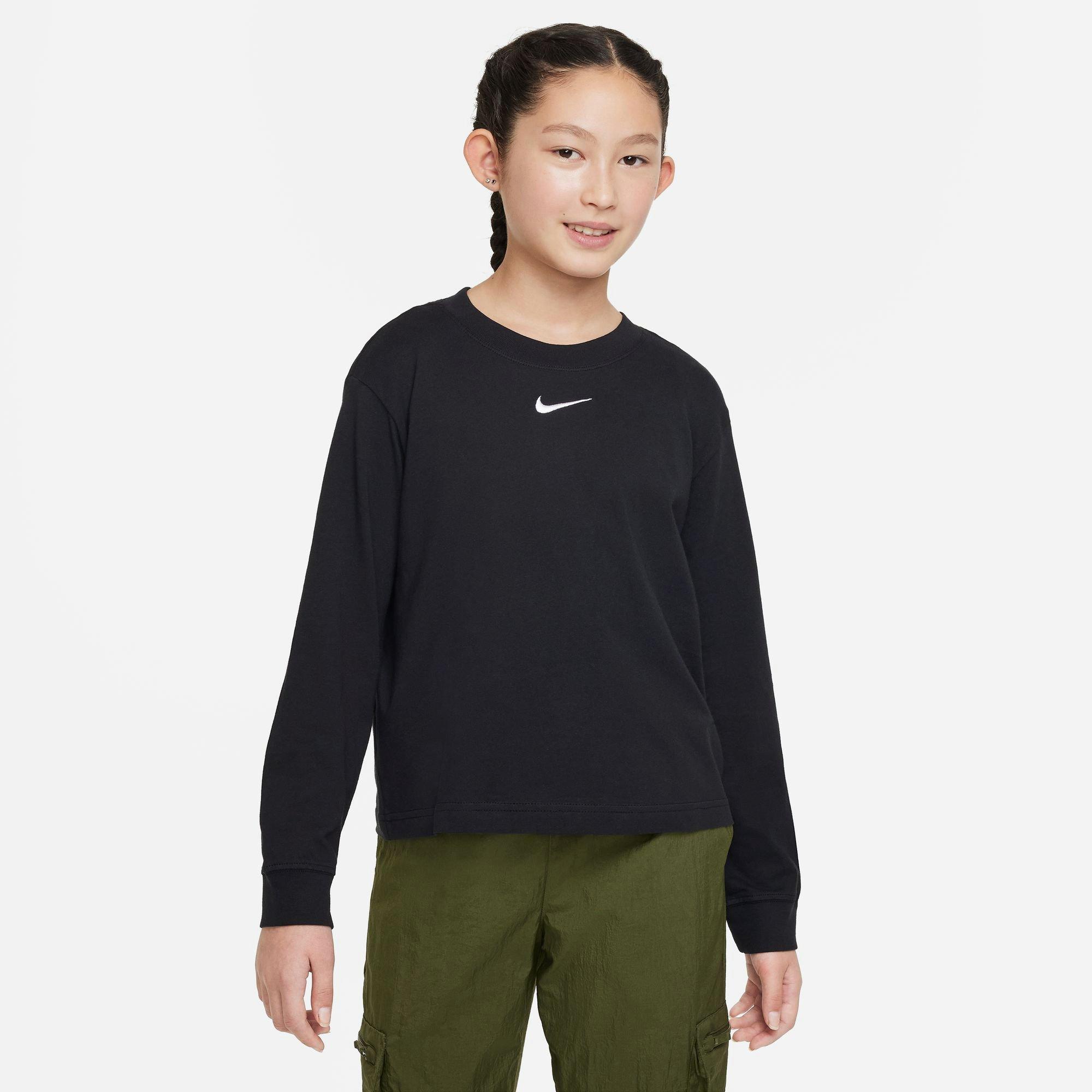 Black nike shirt girls best sale