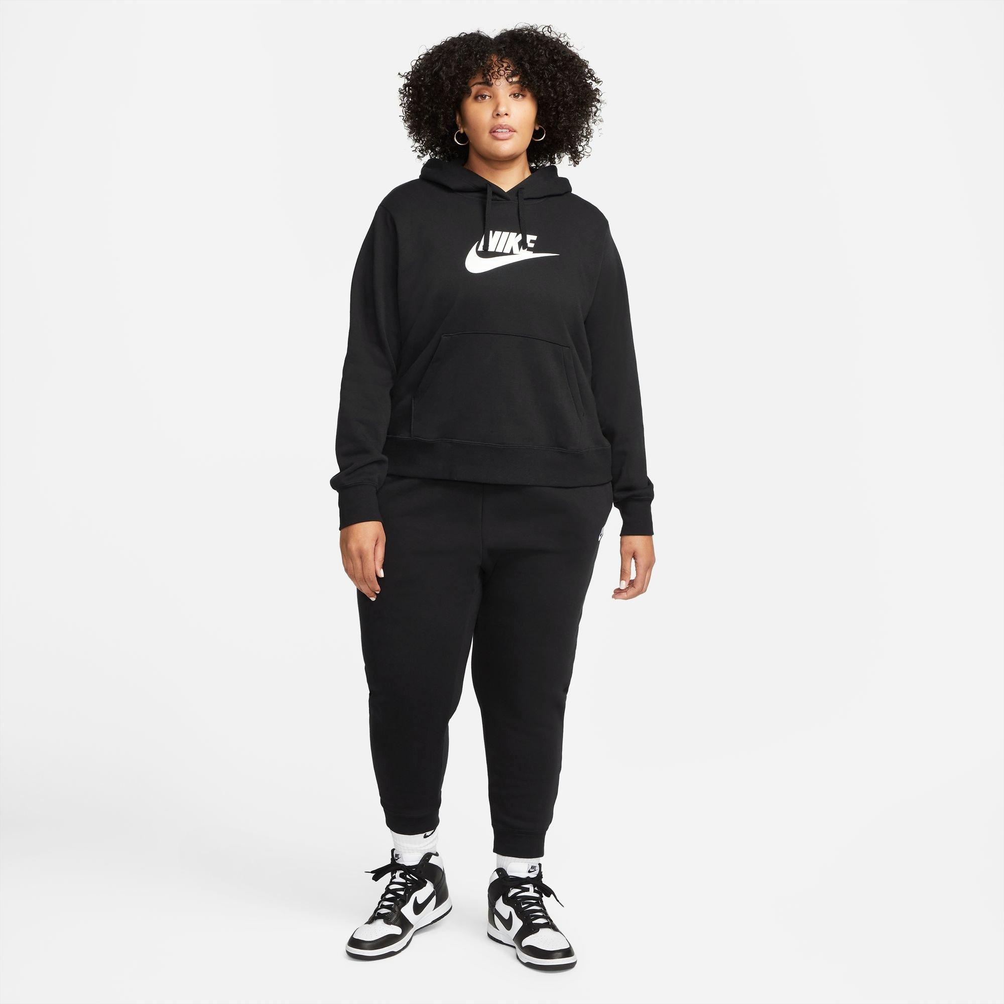 Nike Women's Sportswear Club Fleece Mid-Rise Joggers-White/Black