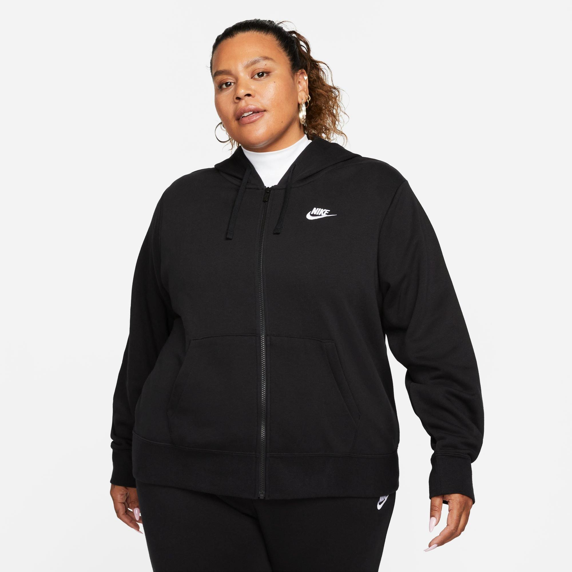 Nike Sportswear Club Fleece Full-Zip Hoodie Black / White