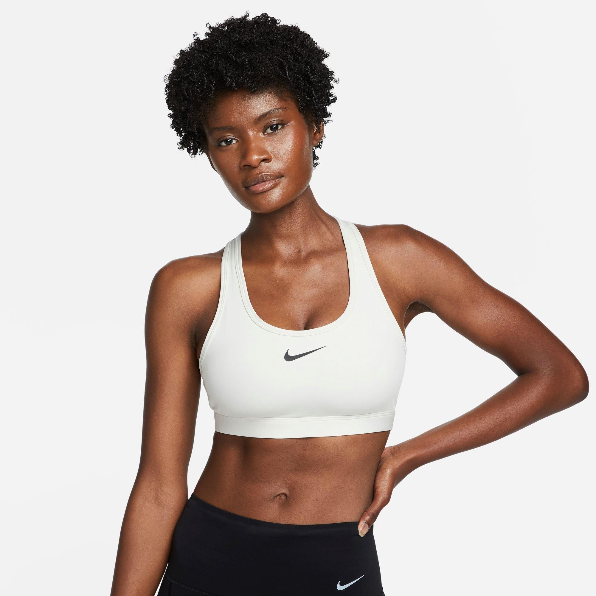 Nike Dri-FIT Swoosh Sports Bra - White/Black