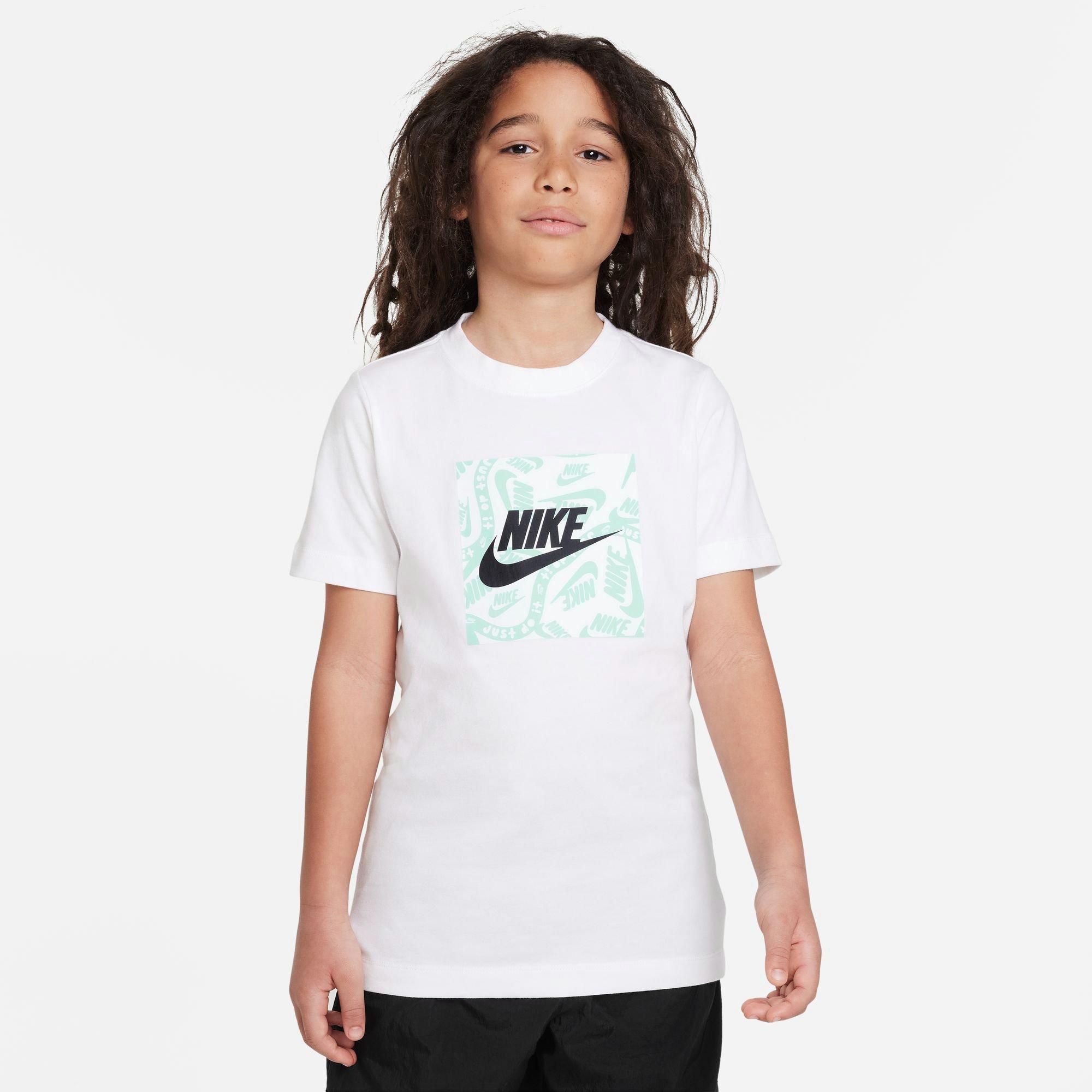 Boys white shop nike shirt