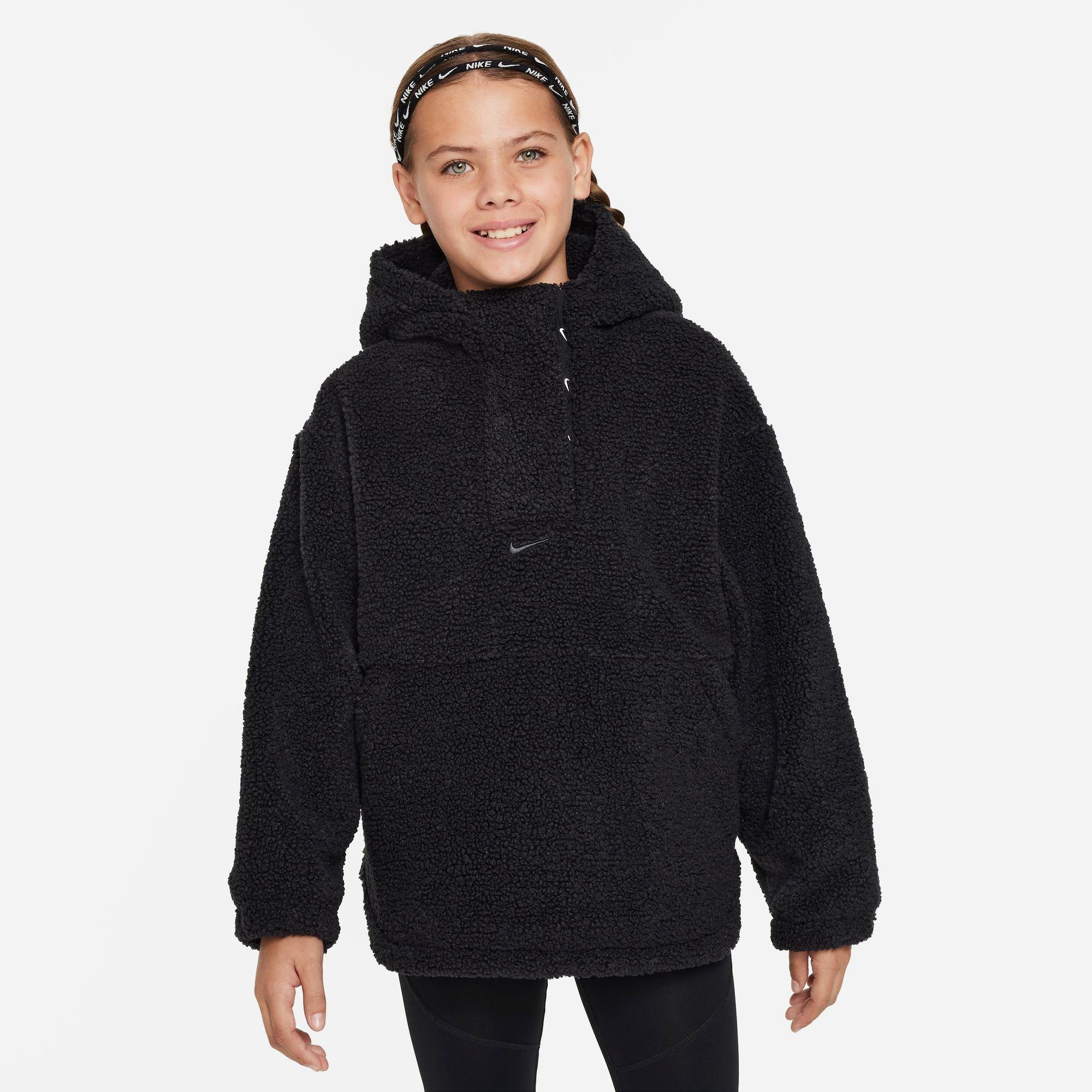 Nike Girls Therma Fit Sherpa Jacket in Black