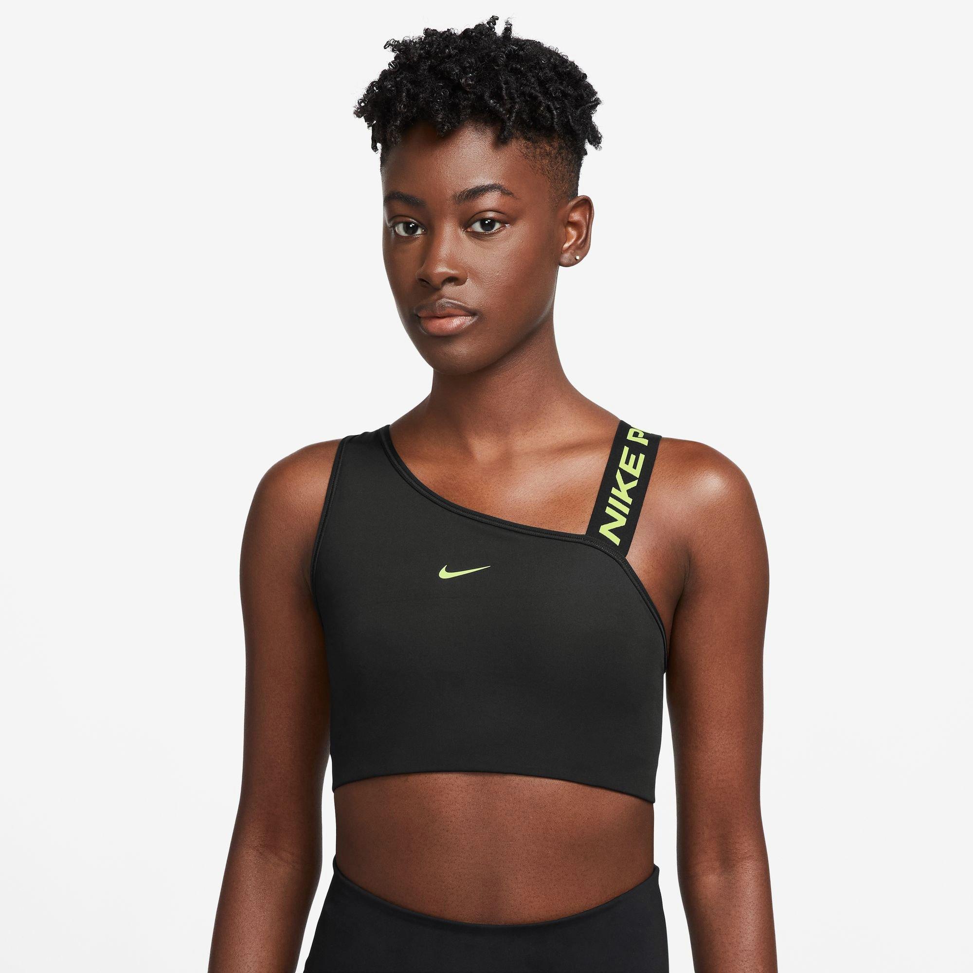 Nike Training swoosh long line medium support sports bra in grey