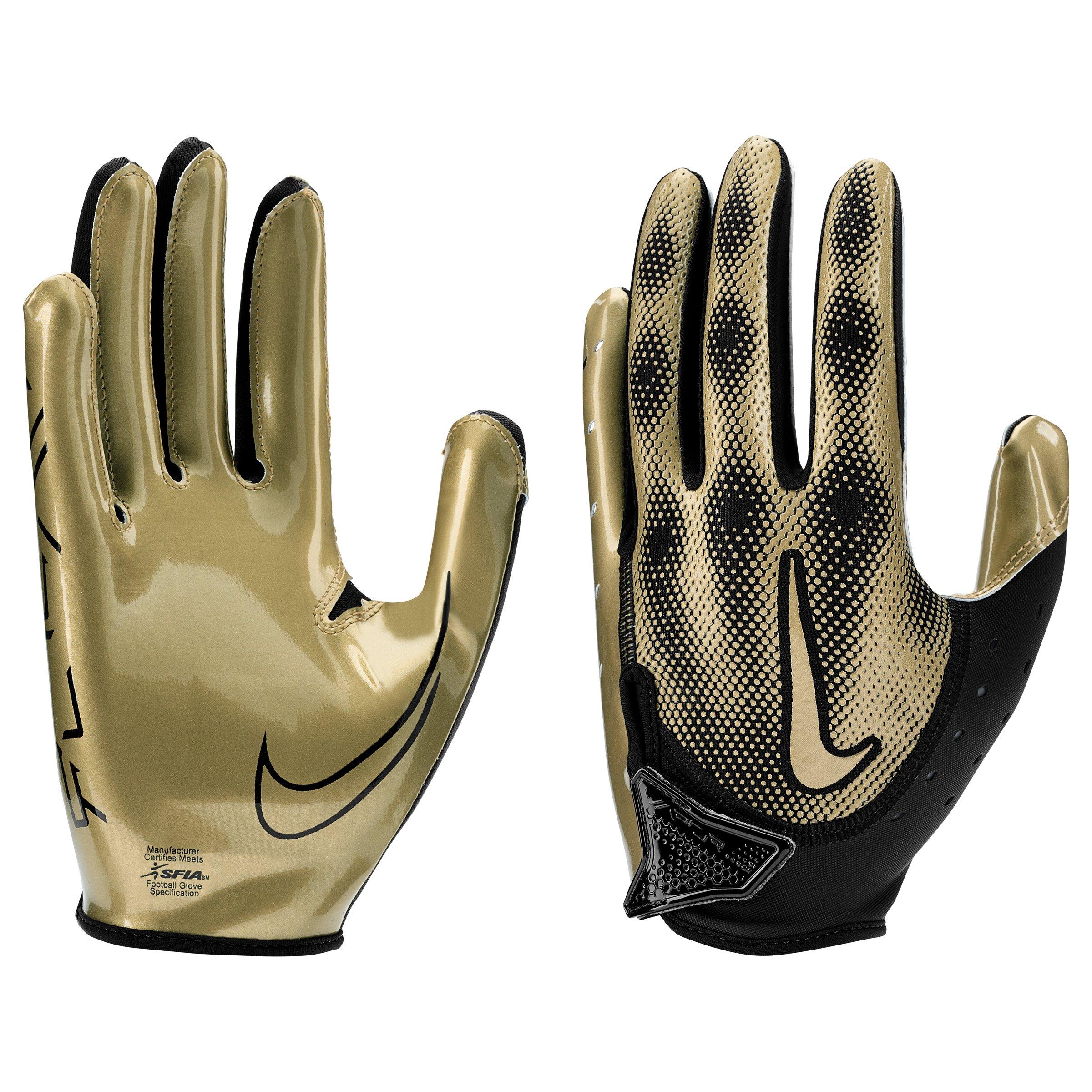 Senior Vapor Jet 7.0 Metallic Football Gloves from Nike