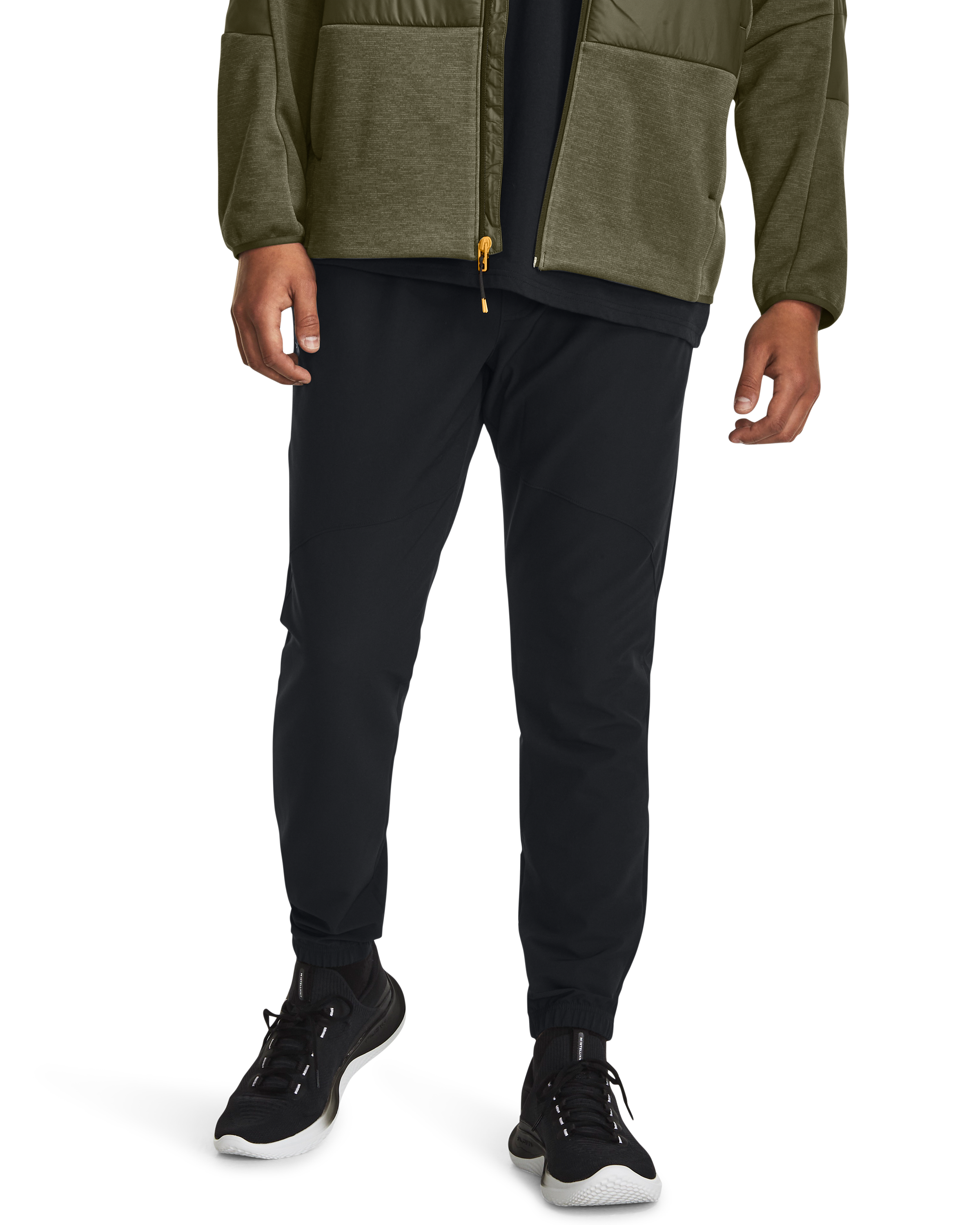 Under Armour Stretch Woven Cold Weather Joggers Black/Pitch Grey - Terraces  Menswear