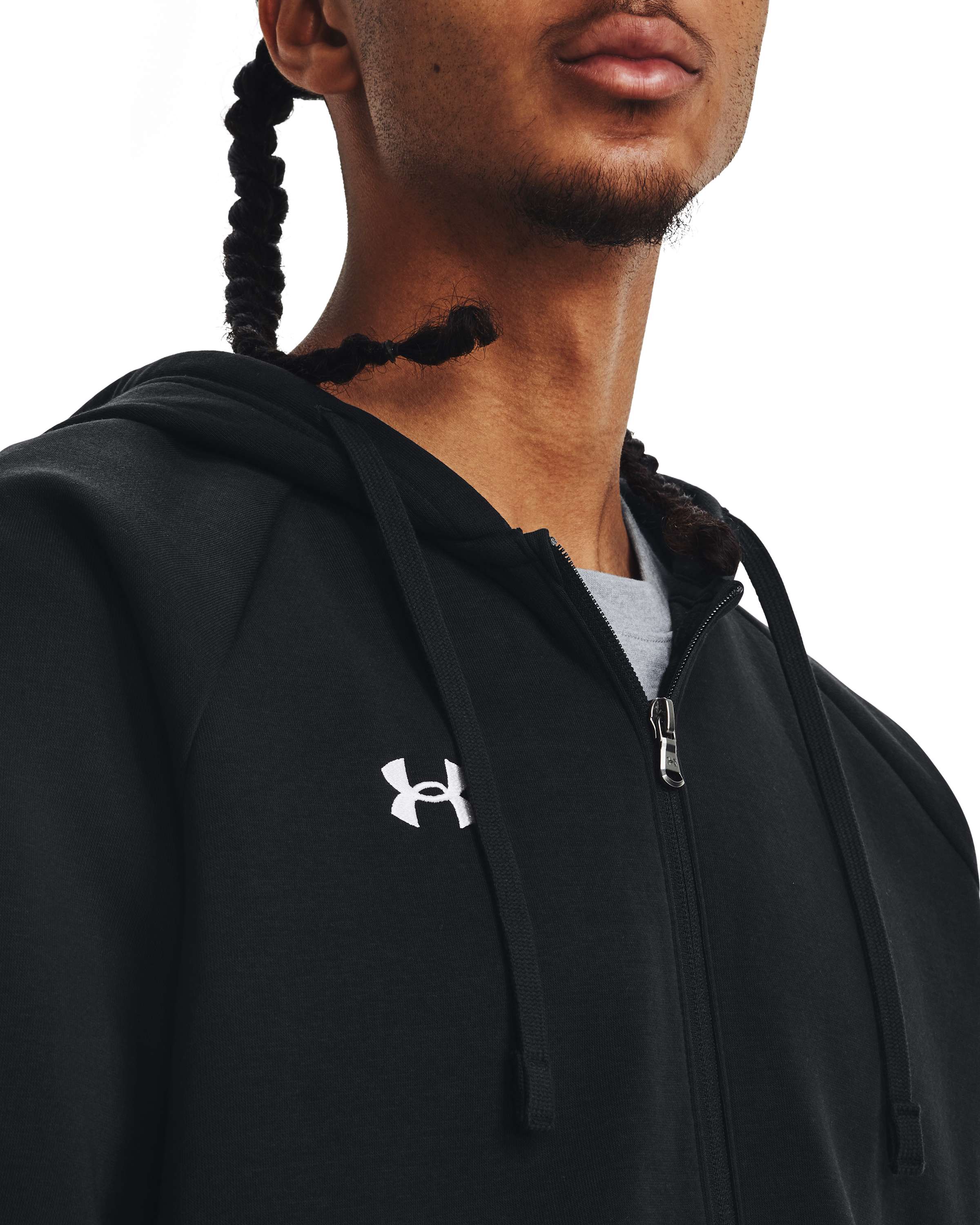 Rival Fleece Full Zip Hoodie Black M by Under Armour