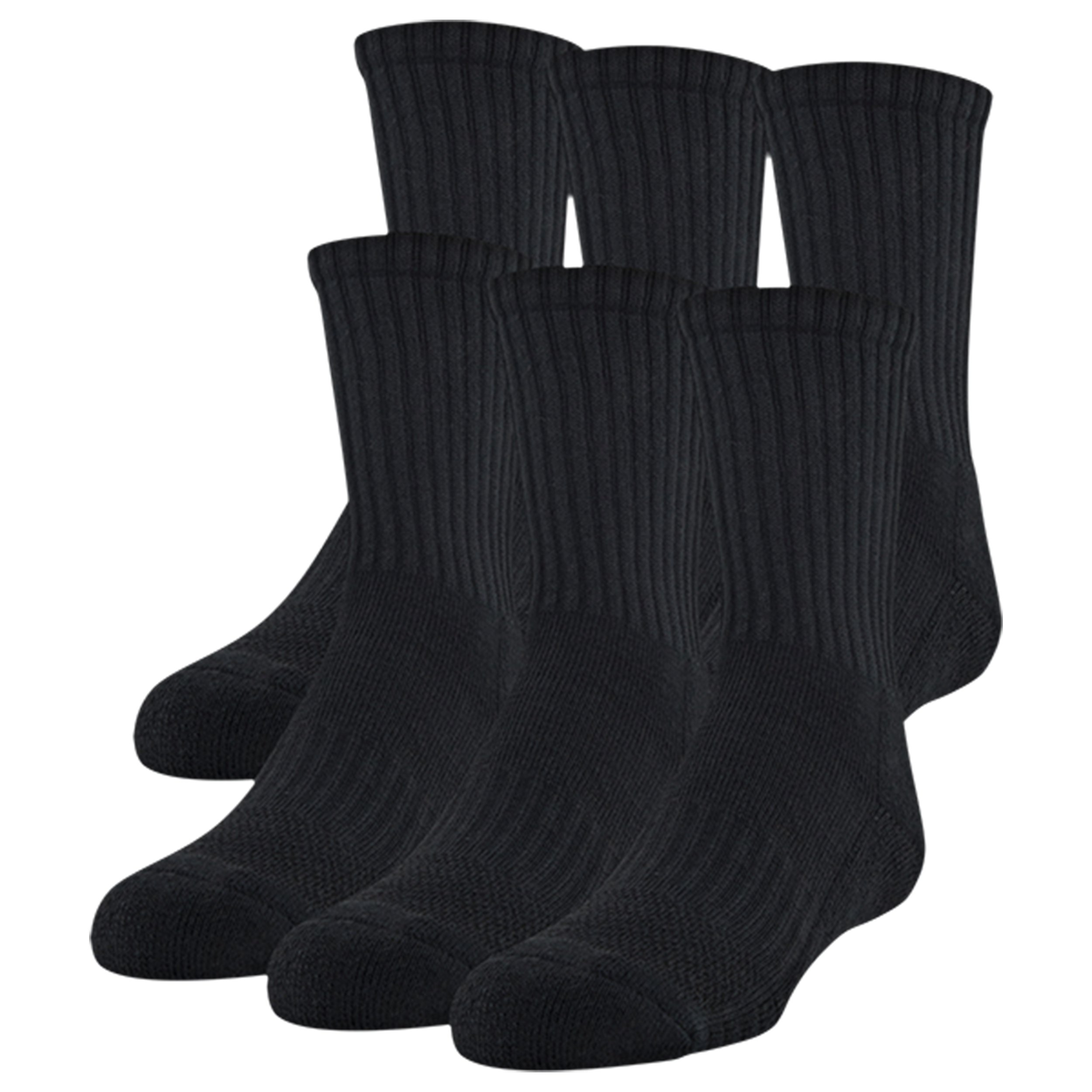 Juniors' [8-20] Training Cotton Crew Sock (6 Pack)