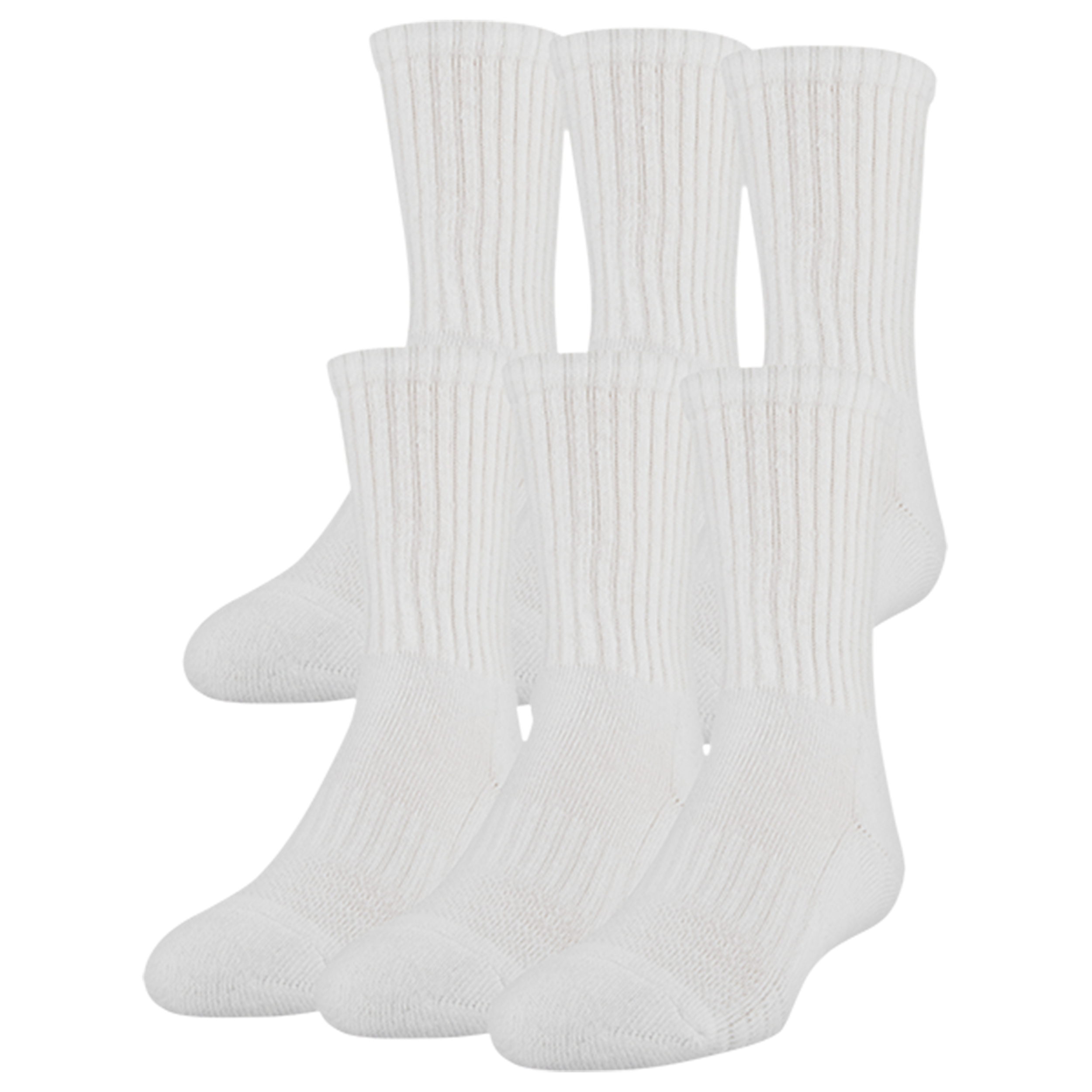 Juniors' [8-20] Training Cotton Crew Sock (6 Pack)
