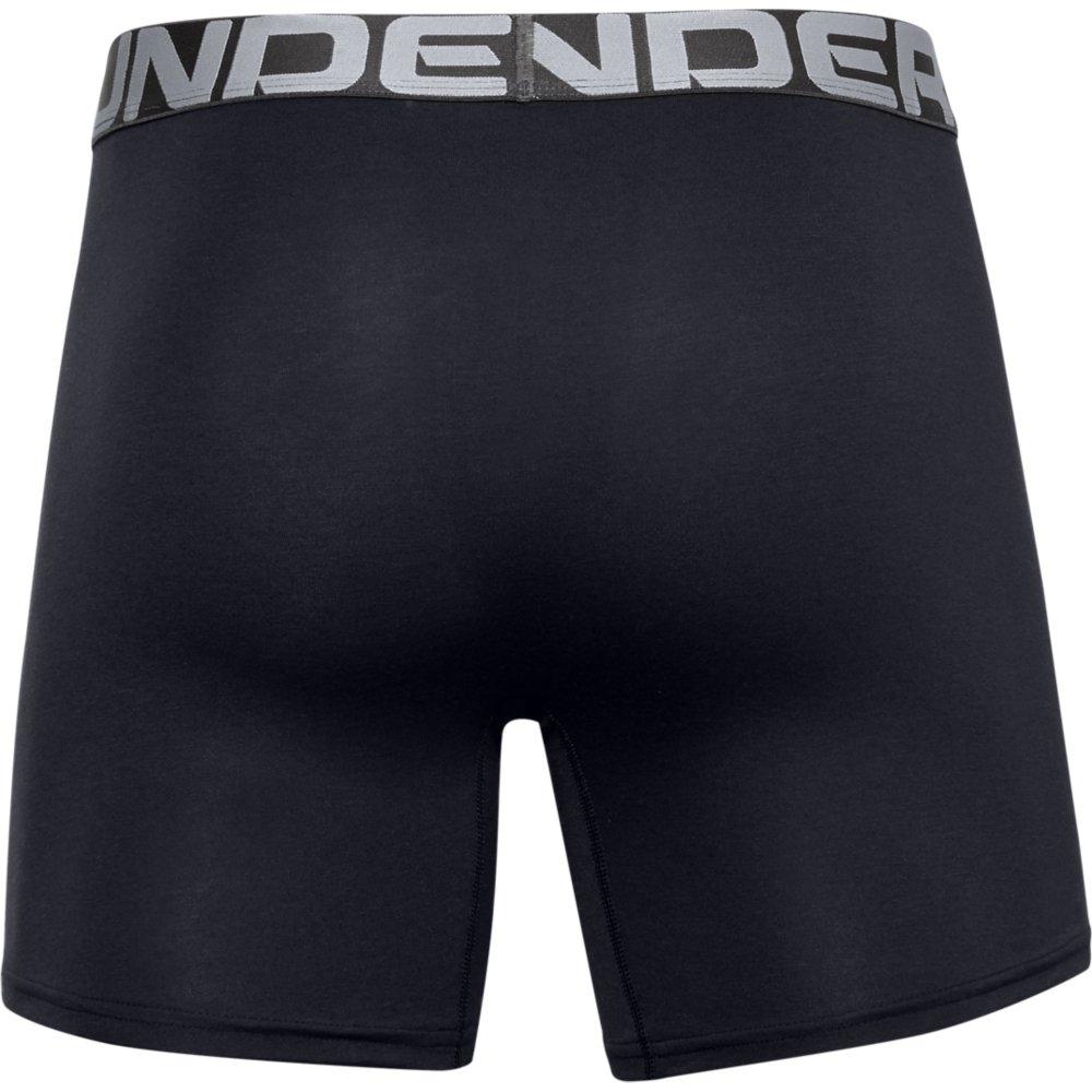 Men 3-Pack Under Armour UA Charged Cotton Boxerjock 6 Inseam (B G N)  Underwear