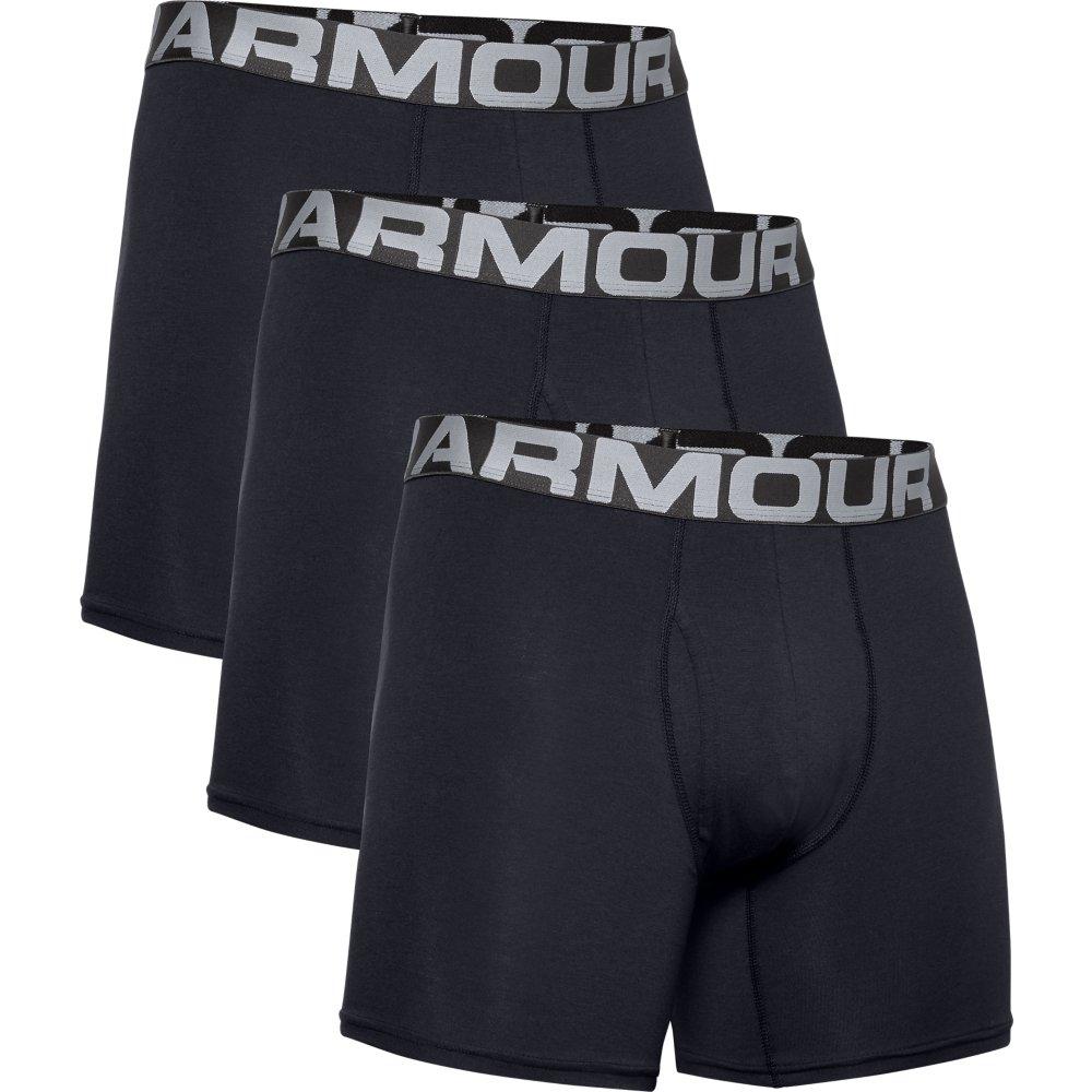 Under Armour Mens Charged Cotton 6-inch Boxerjock 3-Pack, Royal