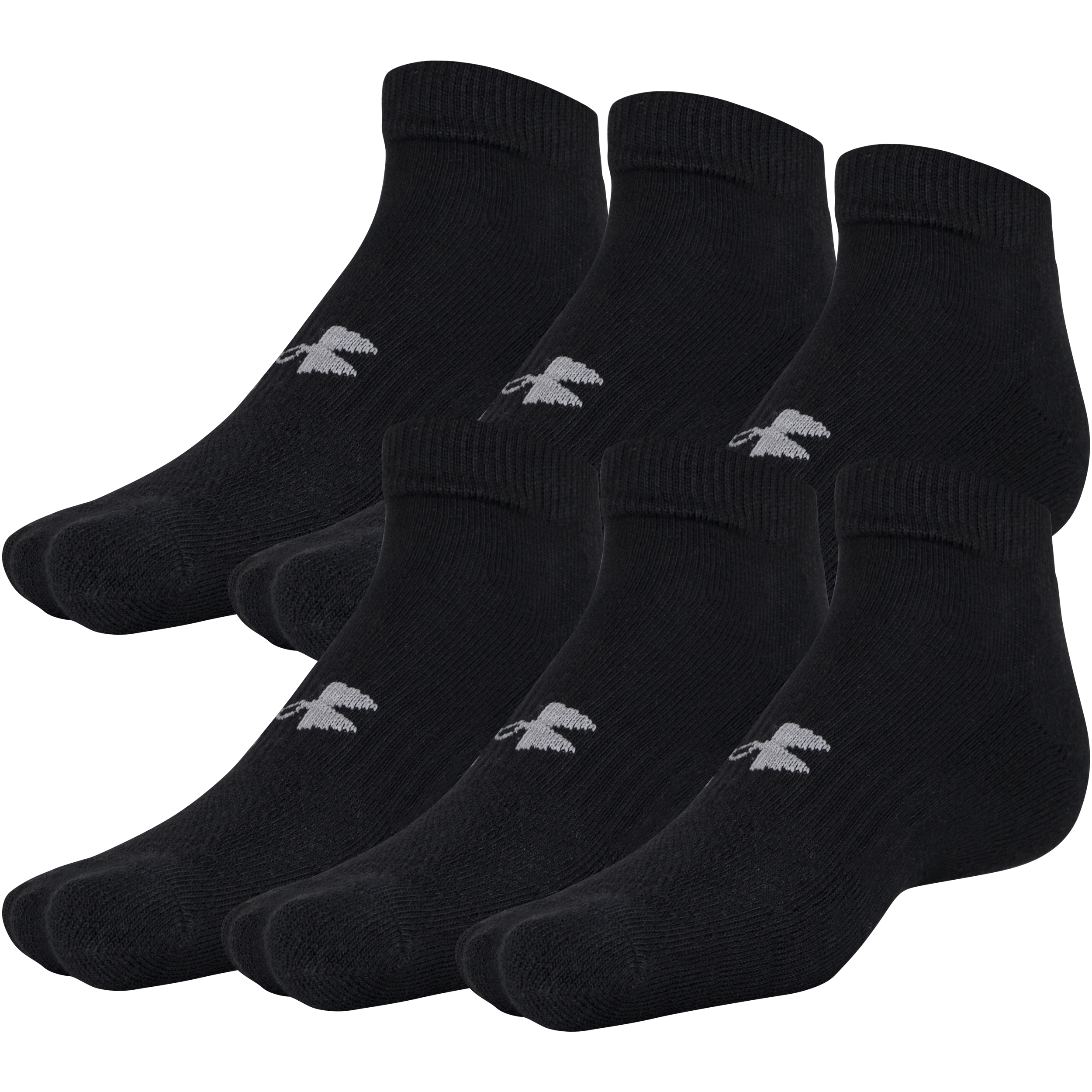 Under Armour Training White Cotton Low Cut 6-Pack Socks