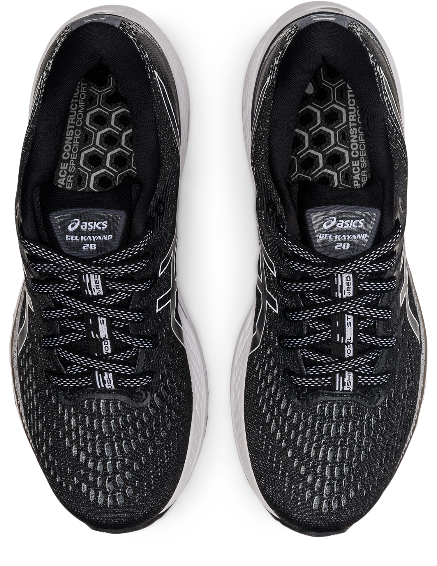 Asics gel kayano black and white online